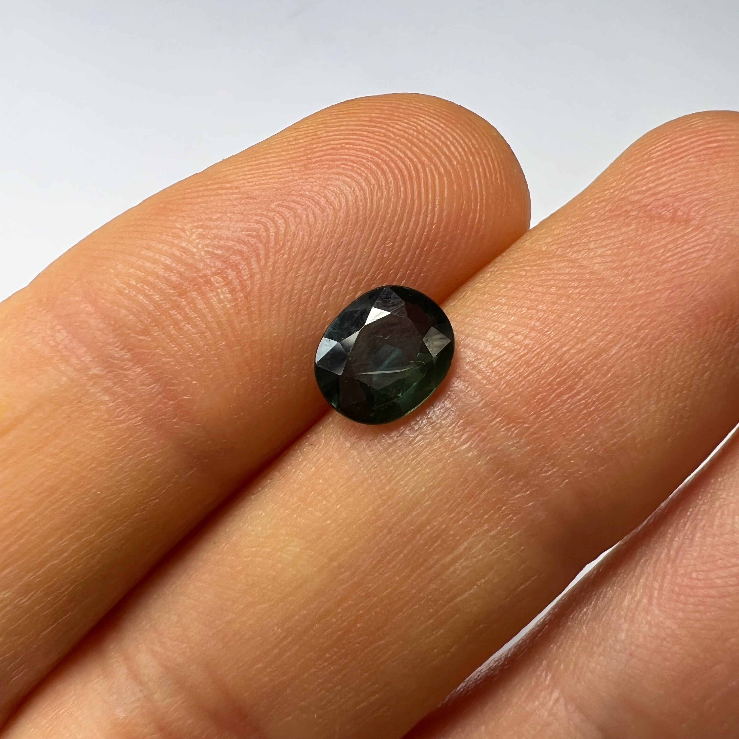 1.43CTW Loose Greenish Blue Oval Sapphire 7.40x6.20x3.25mm Earth mined Gemstone