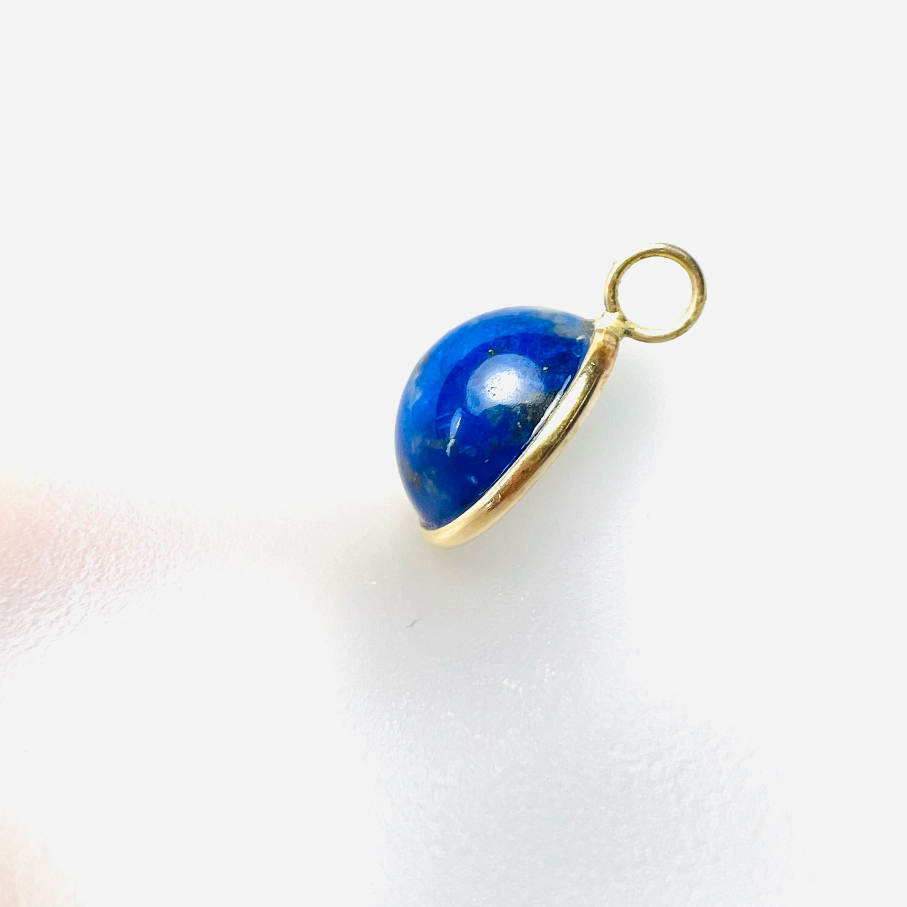 14k Lapis Yellow Gold Pendant Charm 17x12mm