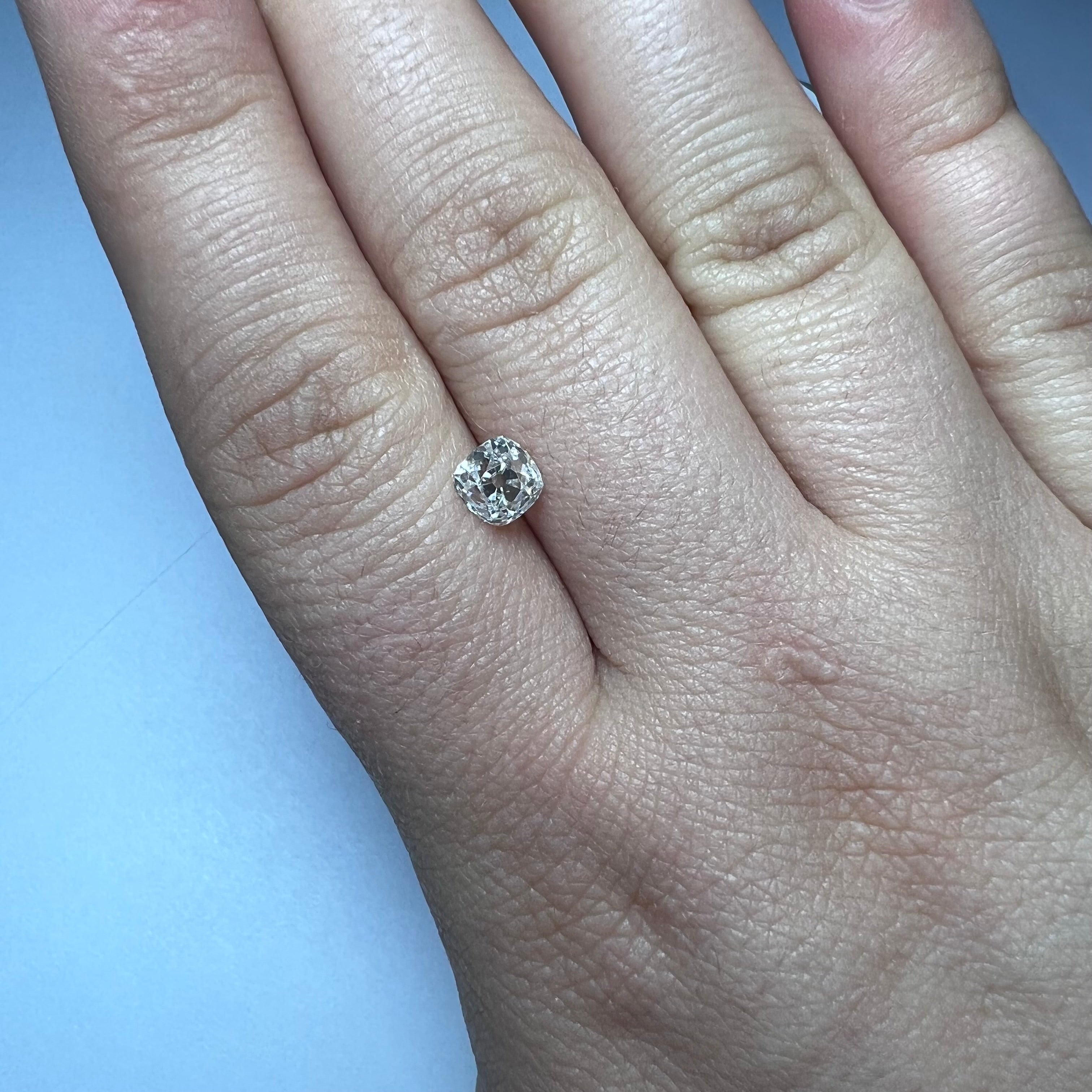 1.08CT Old Mine Brilliant Cut Diamond I SI2 5.60x5.56x4.60mm Natural Earth mined