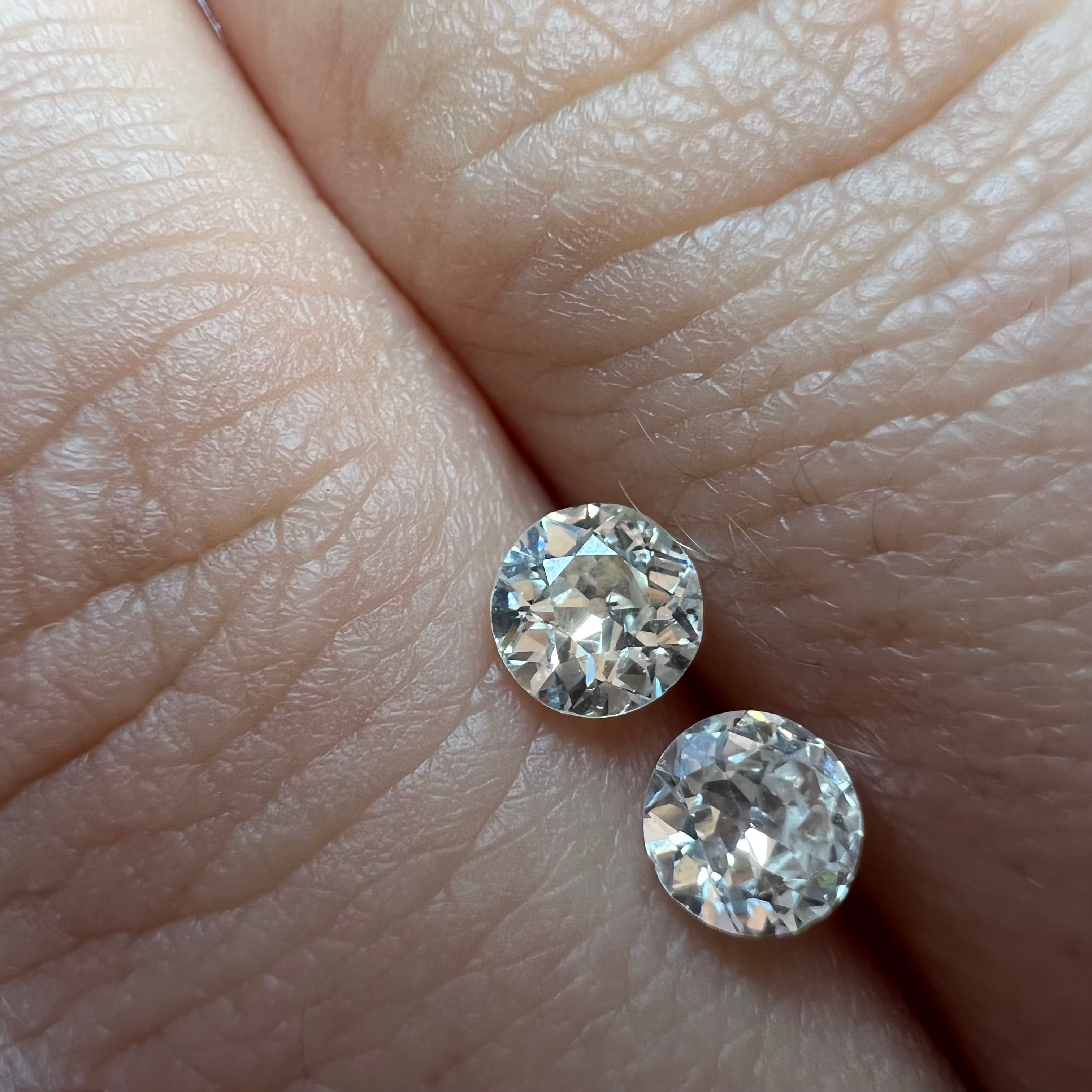 .66CTW Old Mine Cut Diamond H/I SI2 5mm Natural Earth mined