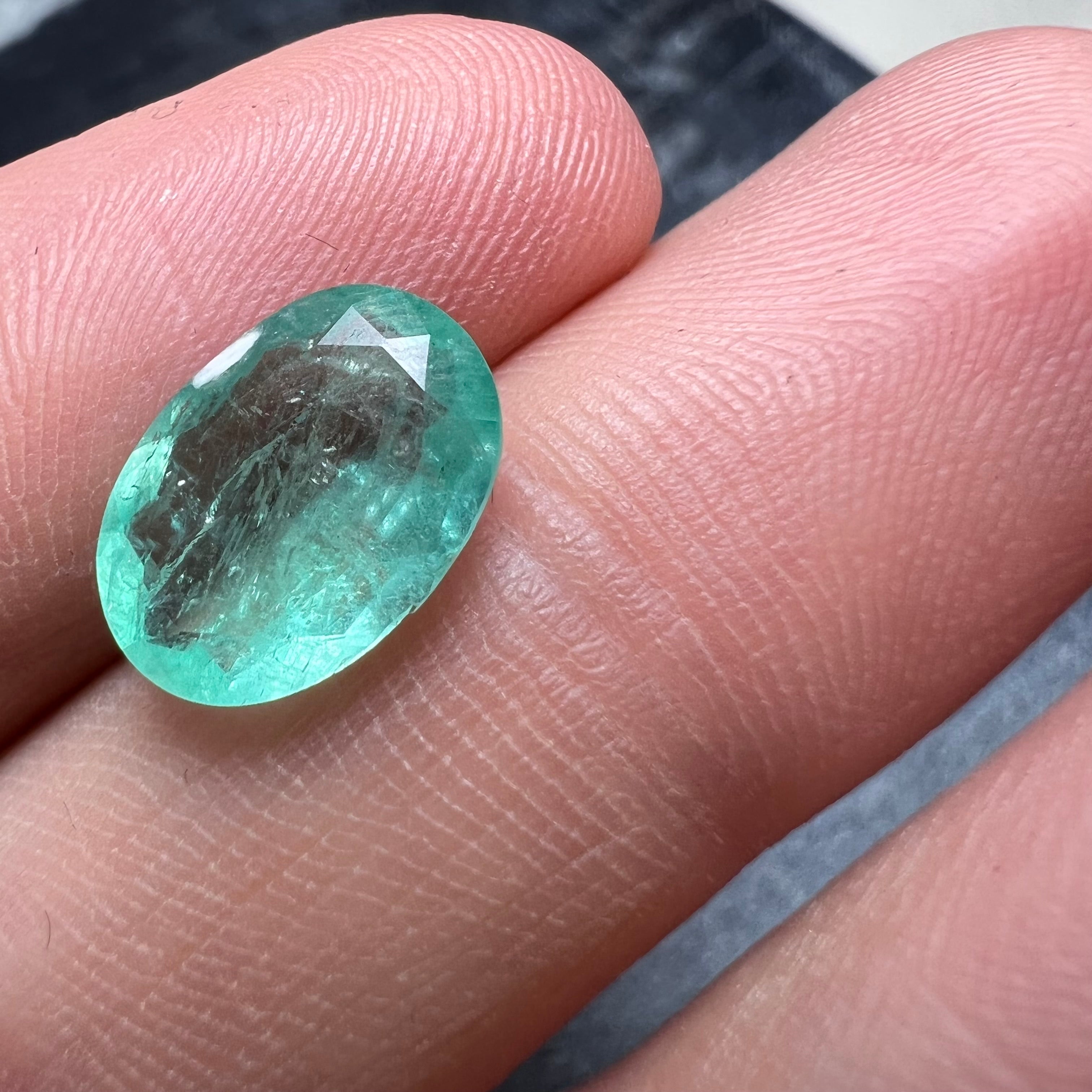 2.59CT Natural Colombian Emerald Loose Oval Cut 12x8mm