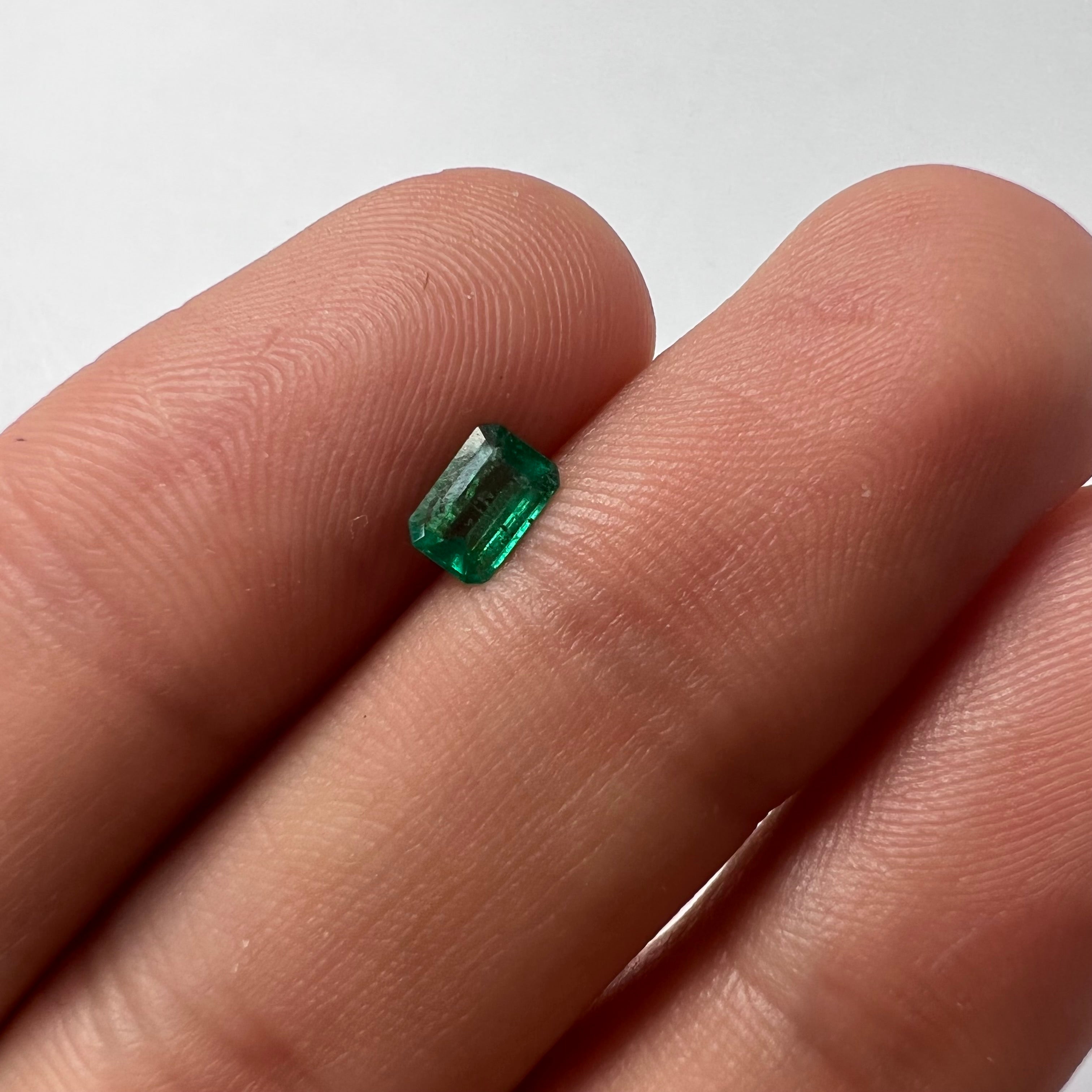 .41CT Loose Natural Colombian Emerald Cut 5.79x3.84x2.38mm Earth mined Gemstone