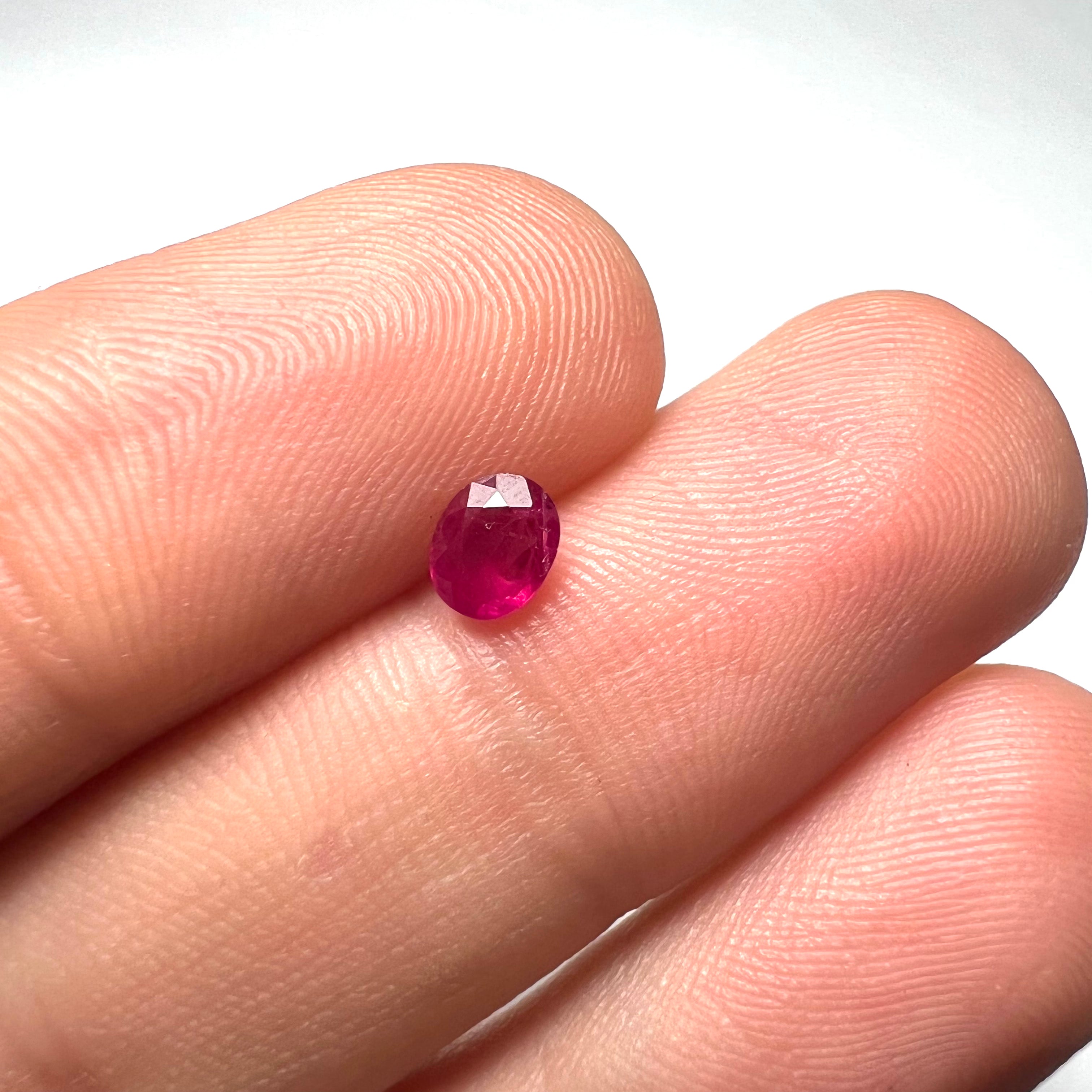 .45CT Loose Natural Oval Ruby 5x4x2mm Earth mined Gemstone