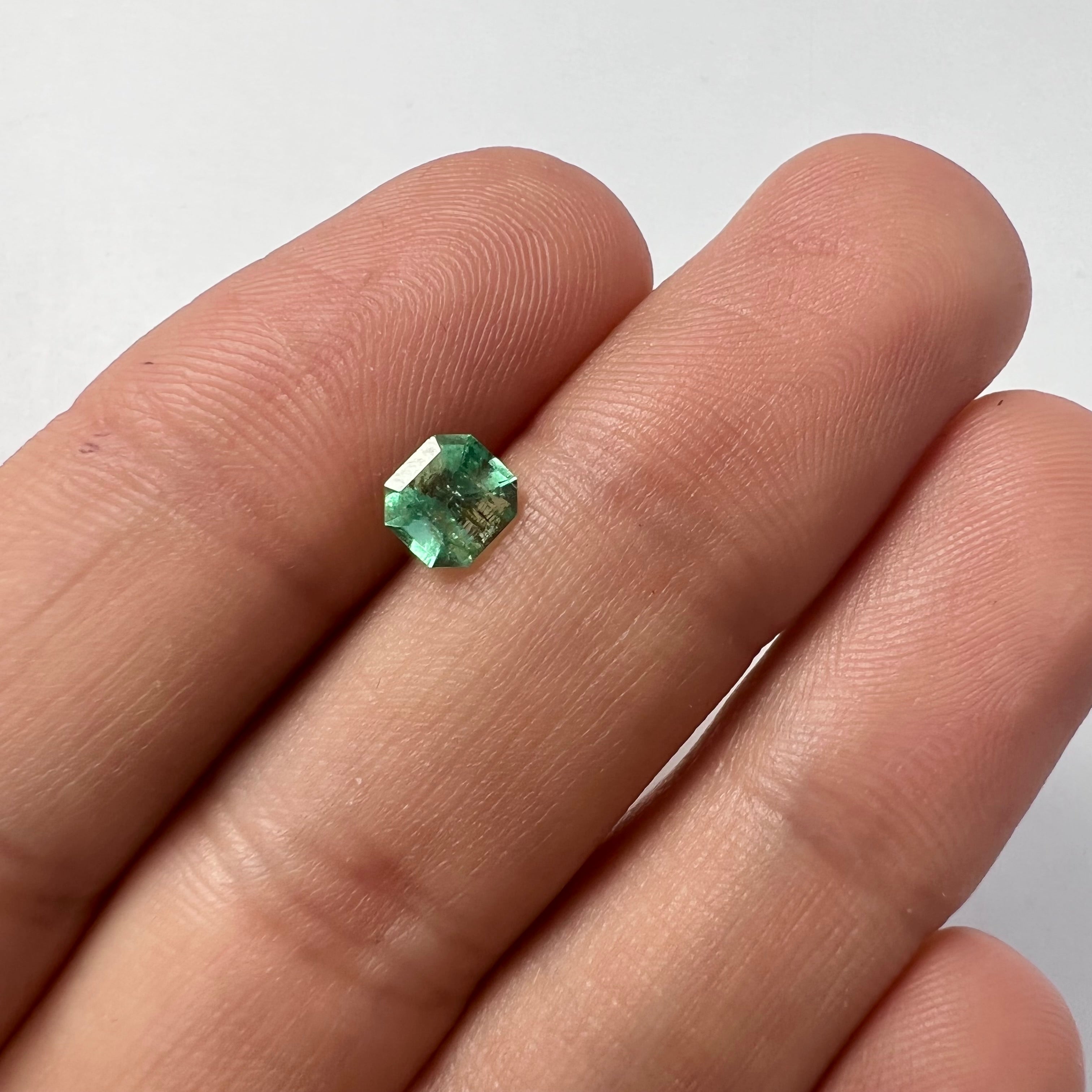 .61CT Loose Natural Colombian Emerald Radiant Cut 5.52x5.13x3.73mm Earth mined G