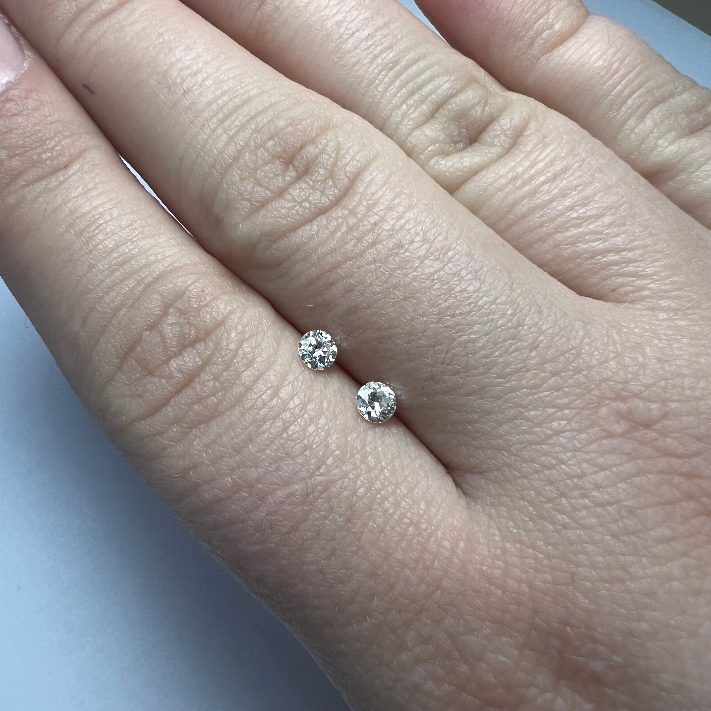 .38ctw Old Mine Cut Diamond I VS1 3.5mm Natural Earth mined