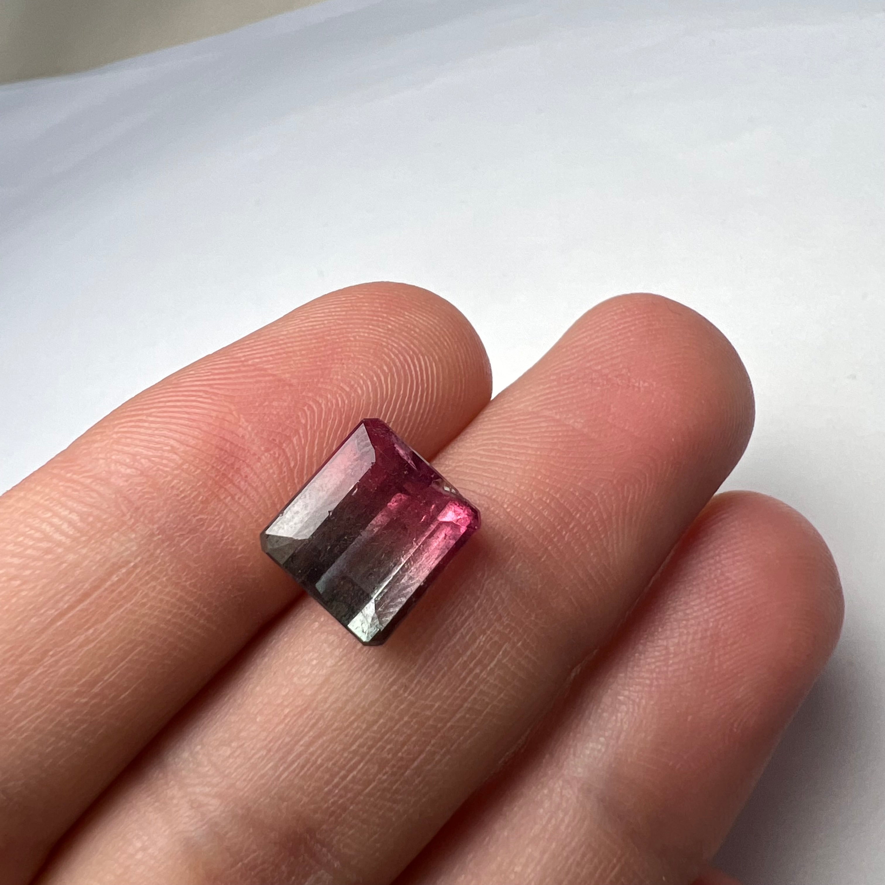 6.04CTW Natural Emerald Cut Tourmaline 10.28x9.40mm Earth mined Gemstone