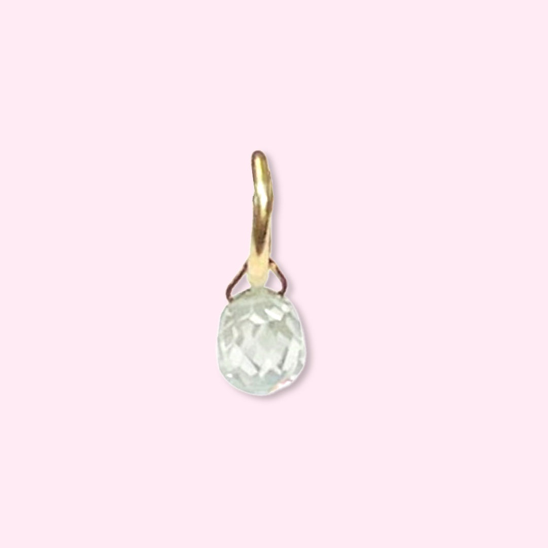 .25CT Natural Briolette Diamond Charm Pendant