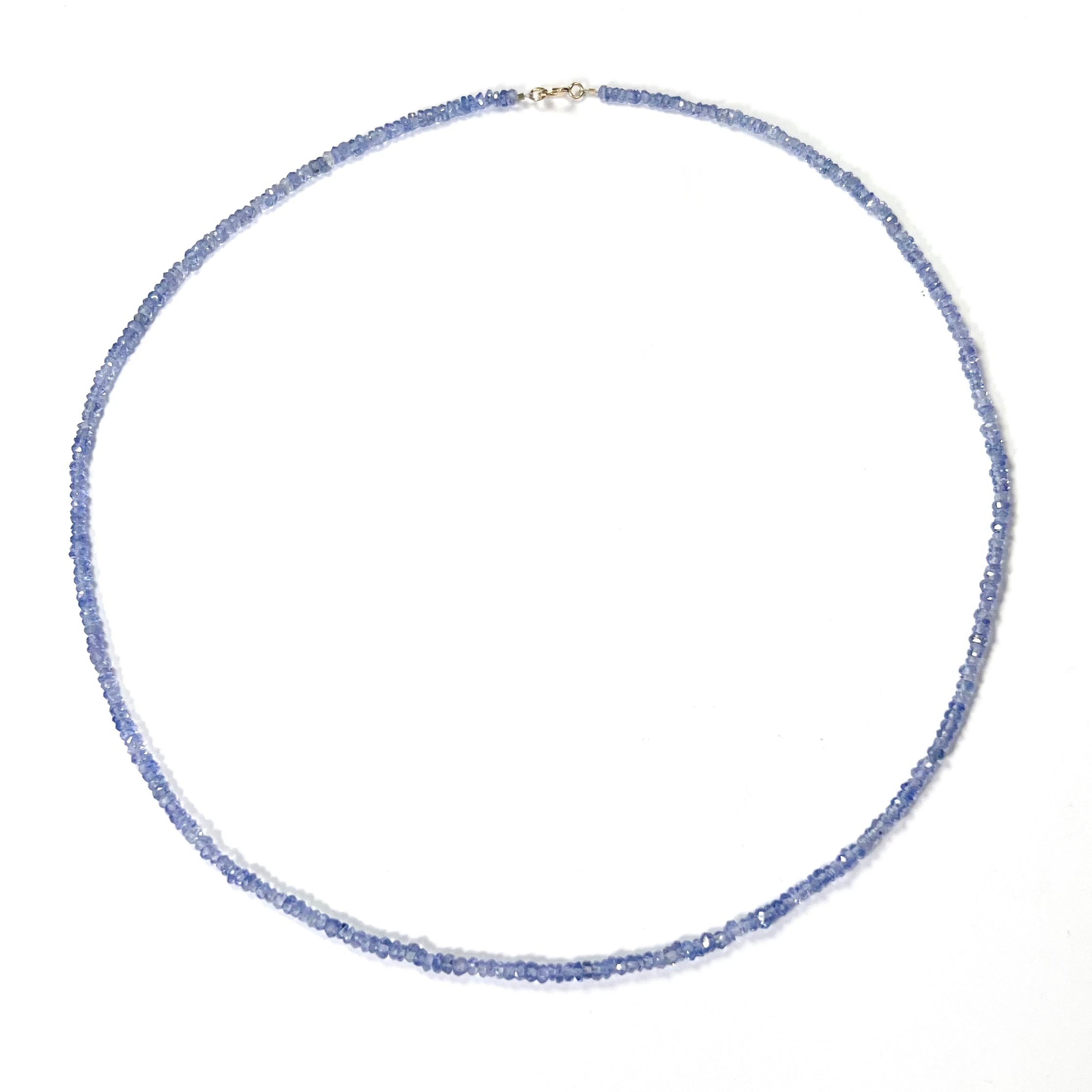 Briolette Tanzanite Necklace 16.5" 14K Yellow Gold Necklace