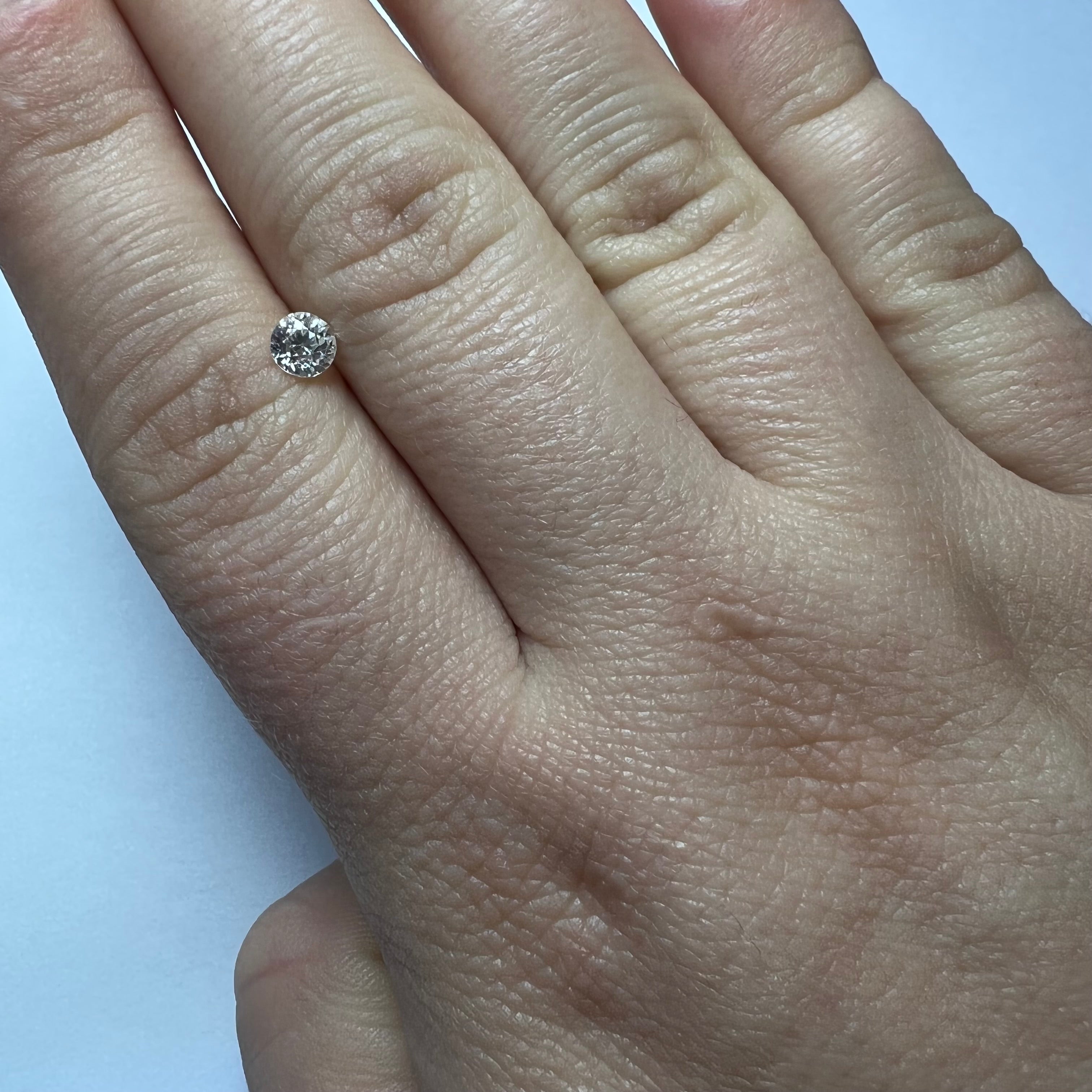 .38CT Old Mine Round Cut Diamond J SI2 4.48x2.92mm Natural Earth mined