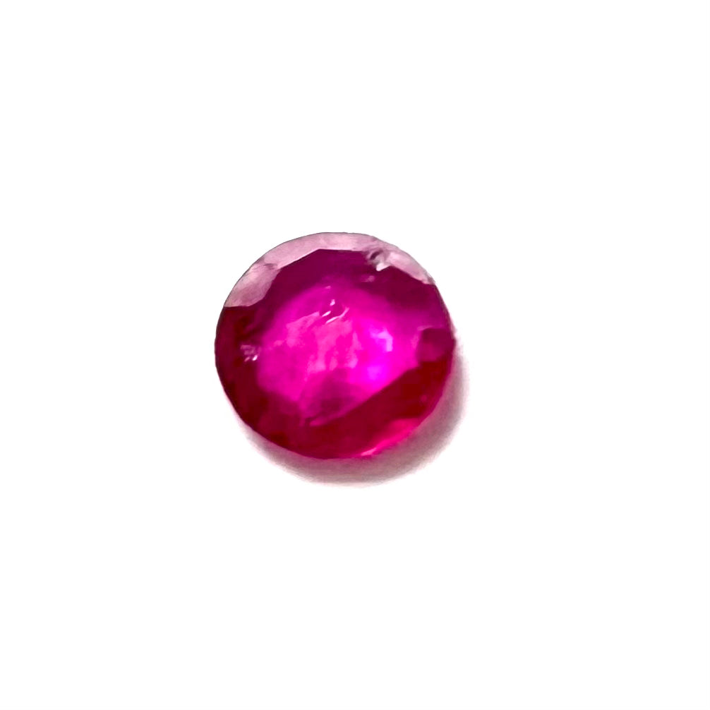 .08CT Loose Natural Round Ruby 3x1mm Earth mined Gemstone