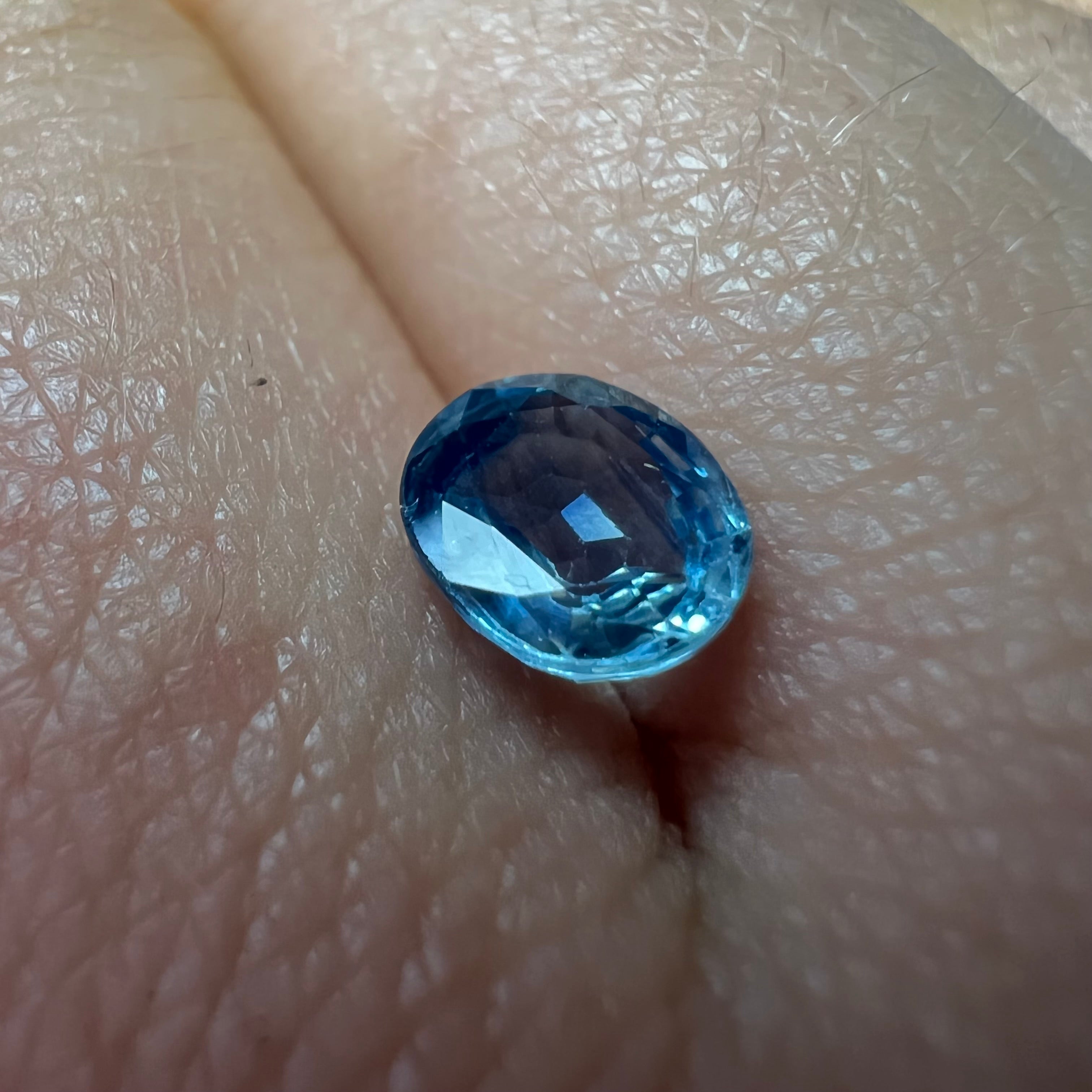 1.41CTW Loose Natural Oval Sapphire 6.86x6.04x3.12mm Earth mined Gemstone