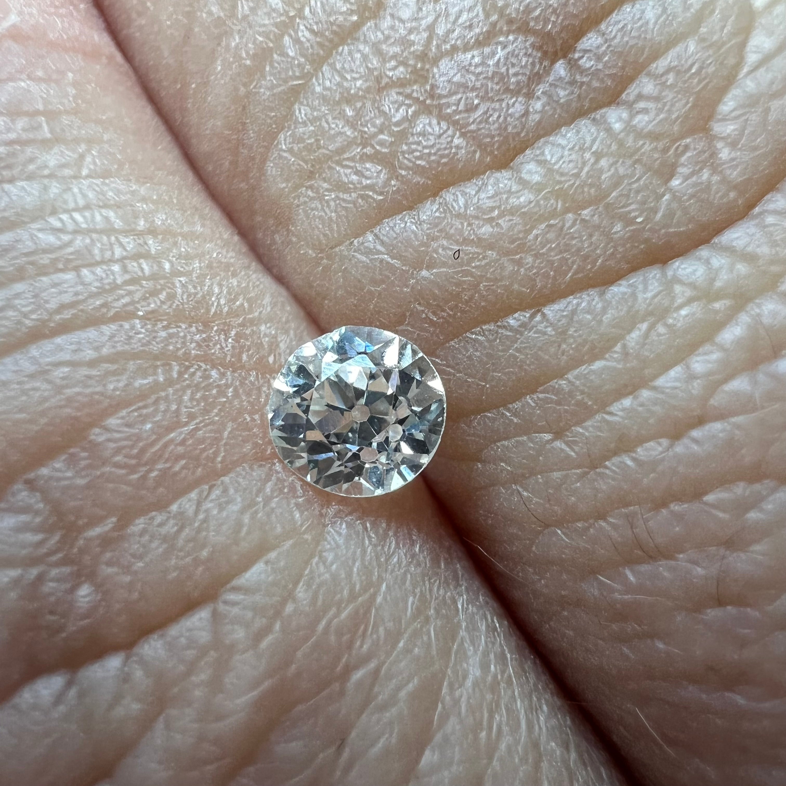 .32CT Old Mine Cut Diamond H VS2 4.23x2.76mm Natural Earth mined