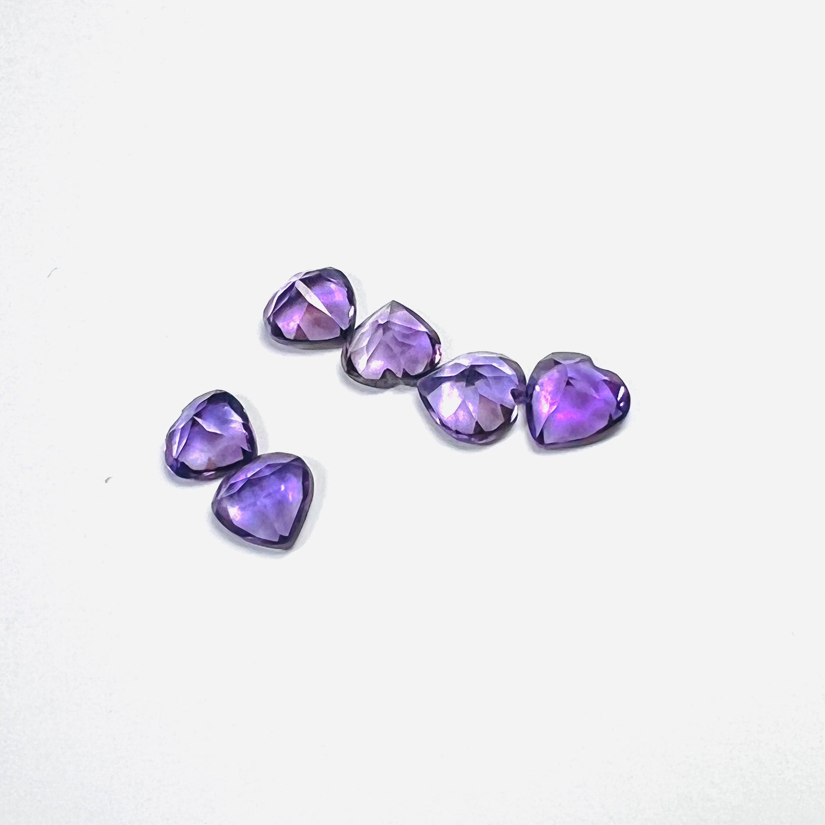 1/2CT Natural Loose Heart Amethyst 5mm earth mined Gemstone