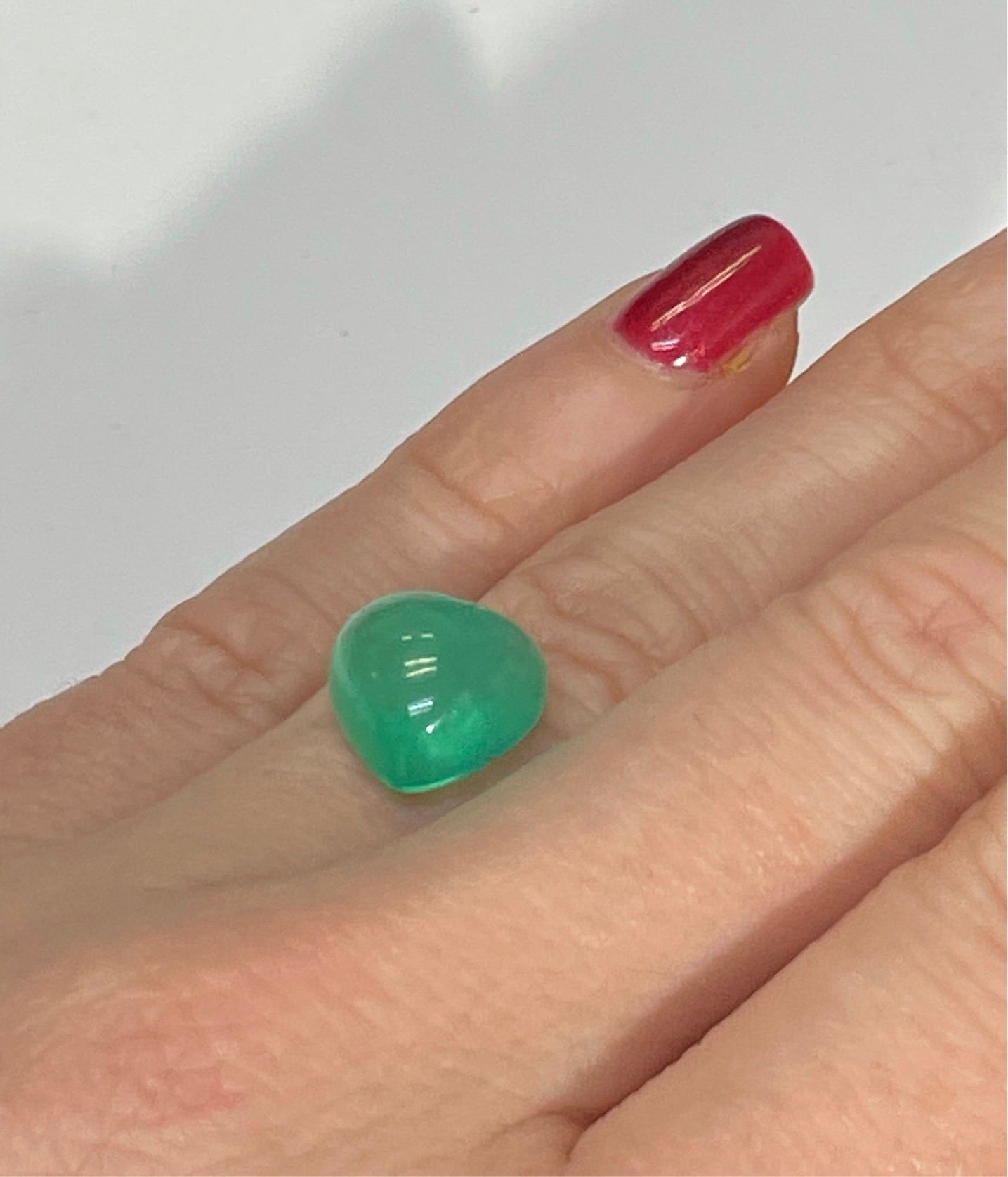 4.96CT Natural Emerald Loose Heart Cabochon 10x10mm