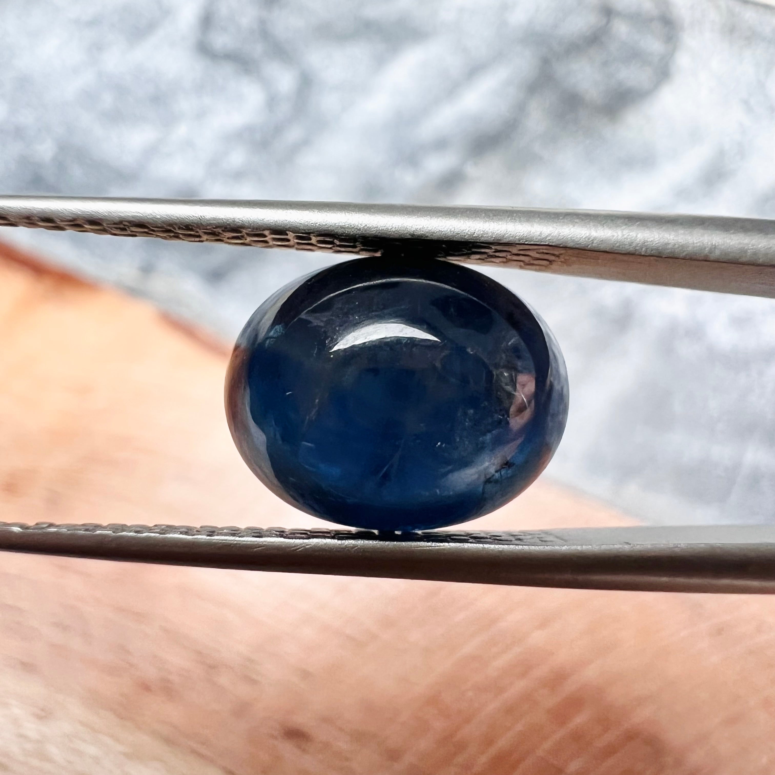 6.13CTW Loose Natural Cabochon Sapphire 10.57x8.50x6.48mm Earth mined Gemstone