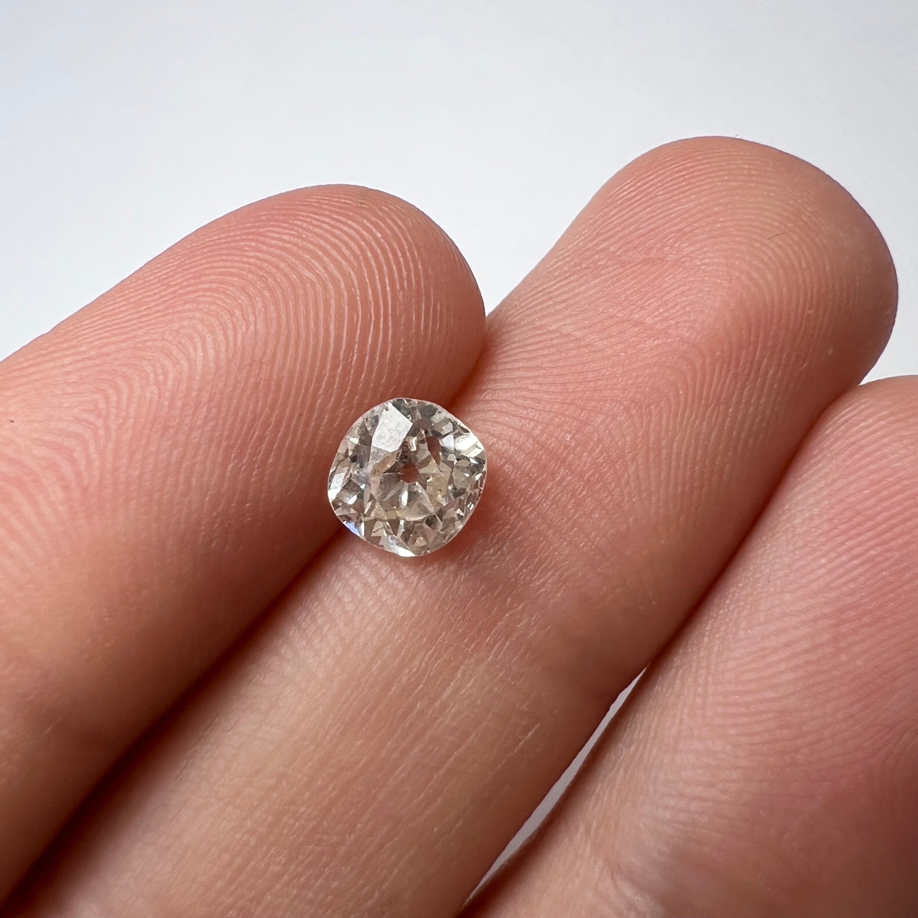 1.07CT Old Mine Brilliant Cut Diamond L SI2 6.07x5.96x4.04mm Natural Earth mined