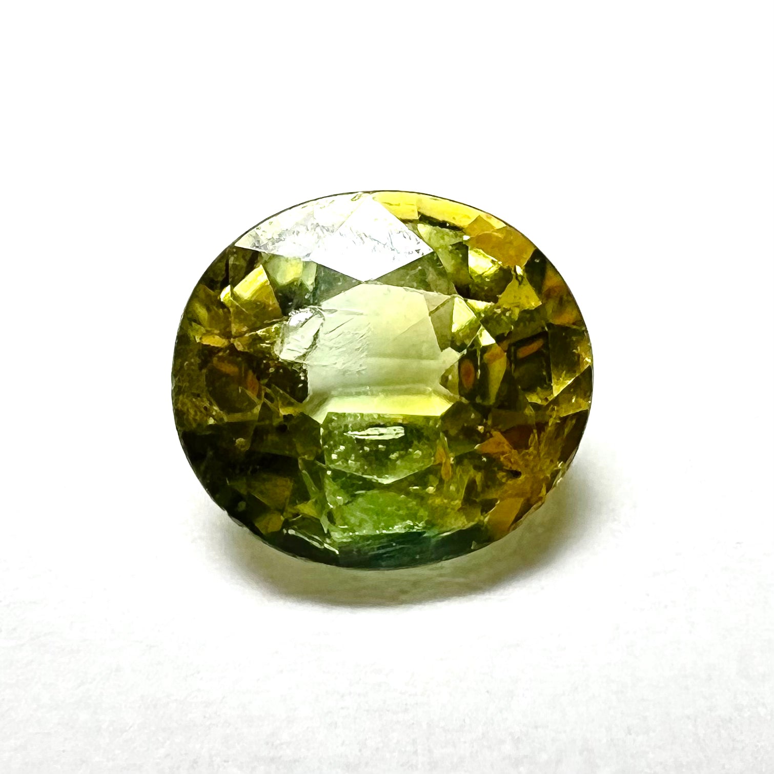 .74CT Loose Round Green Sapphire 5x4.5x3mm Earth mined Gemstone