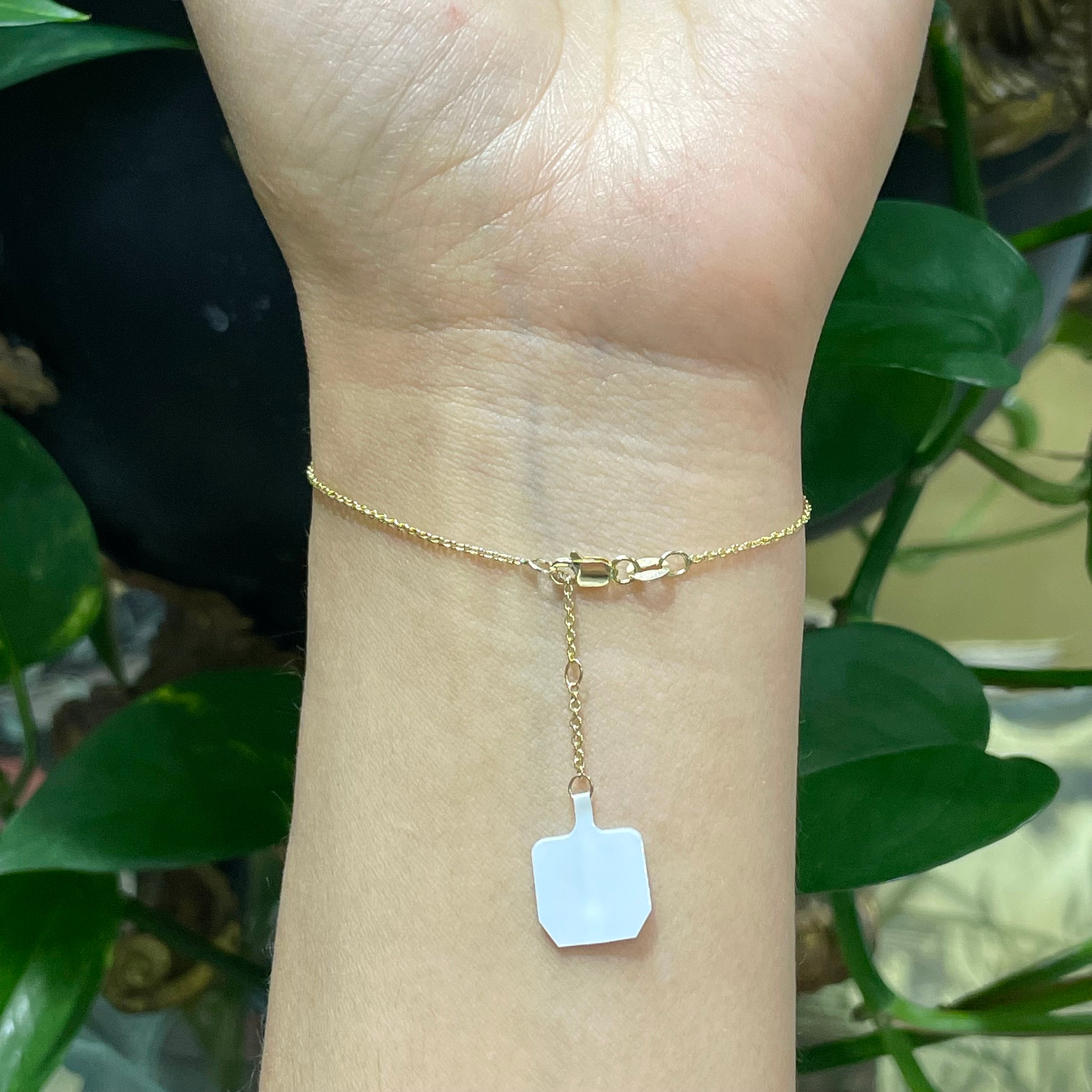 Diamond Peridot HandChain in solid 14k Yellow Gold