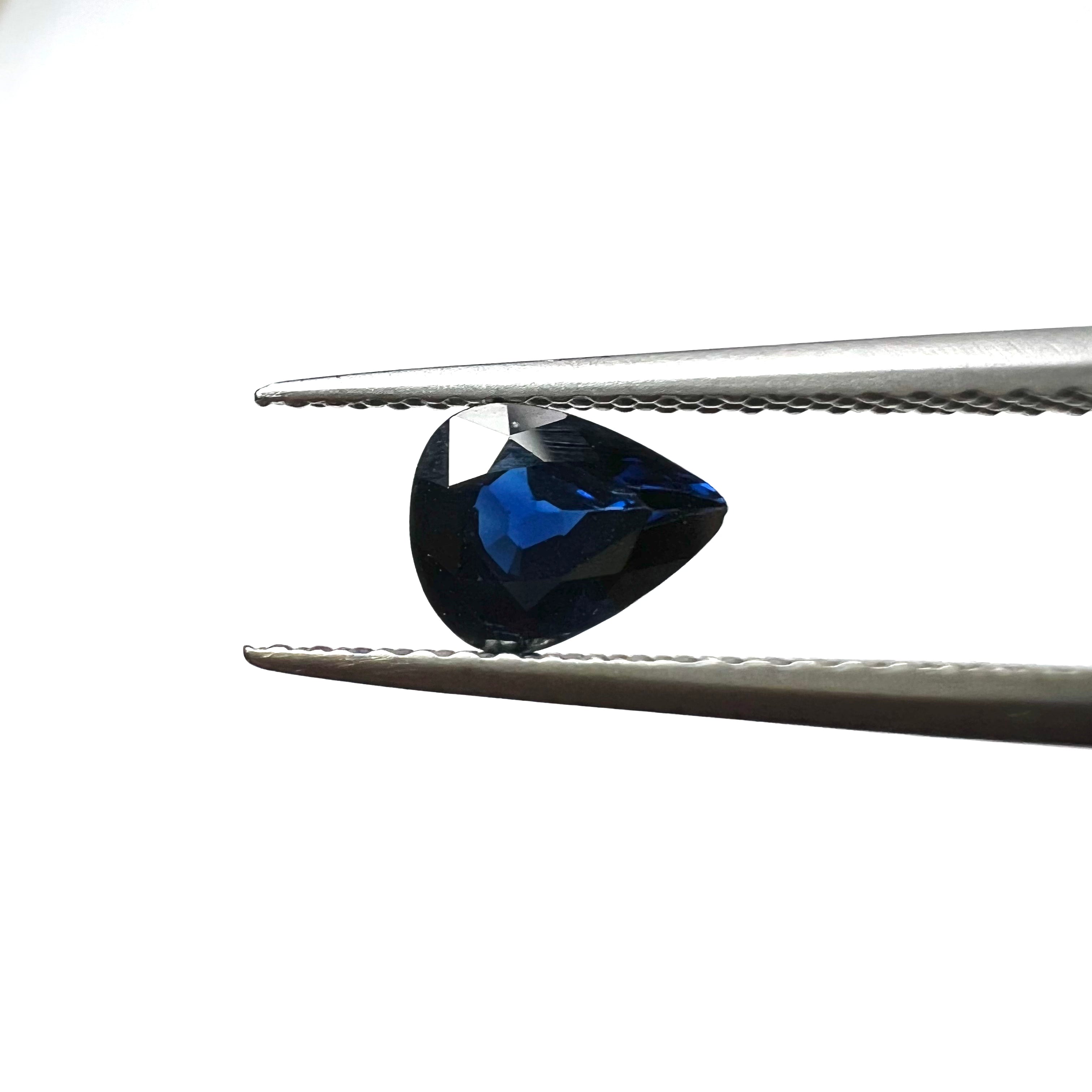 .78CT Loose Blue Pear Sapphire 6x5x3mm Earth mined Gemstone
