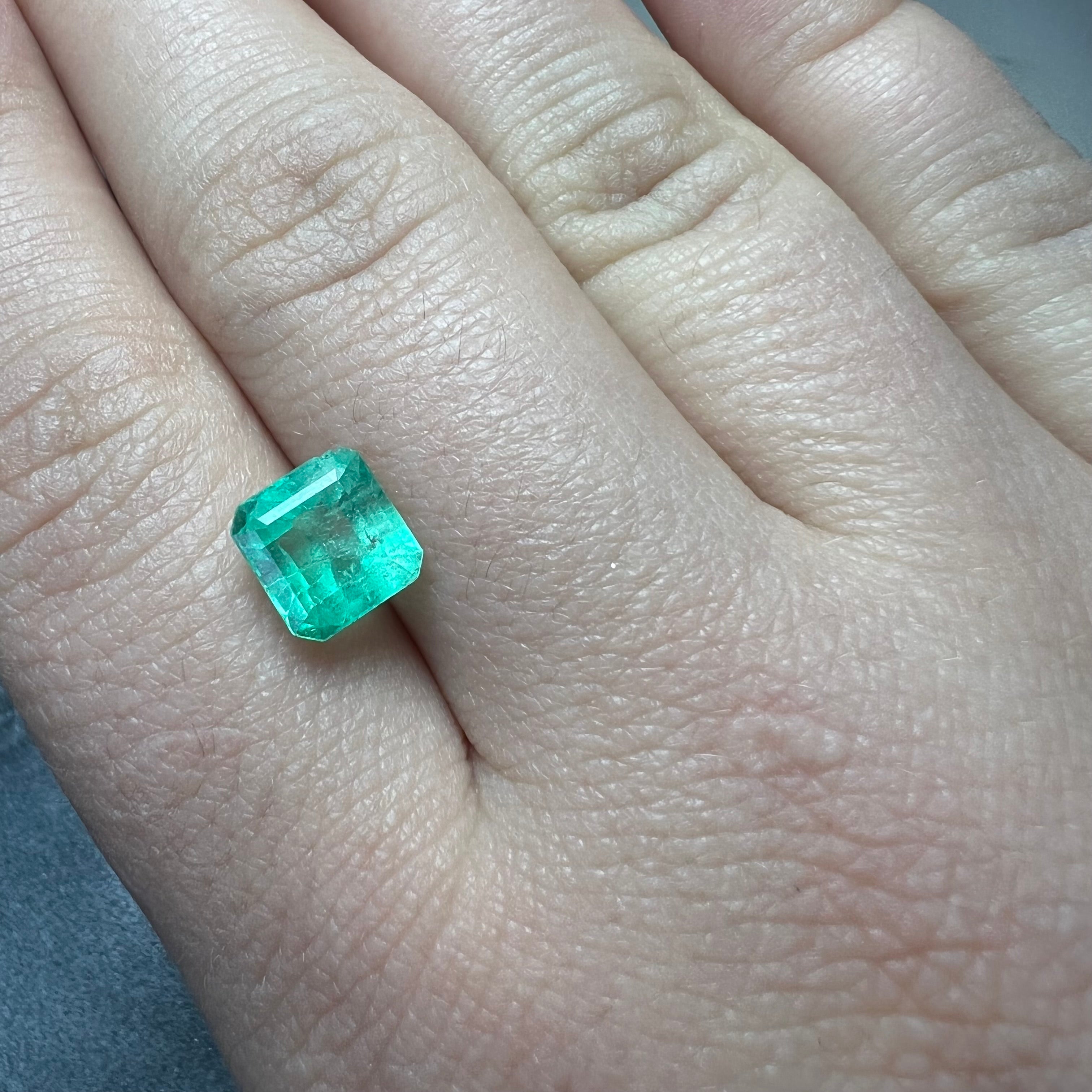 2.37CT Natural Colombian Emerald Loose Square Shape 8x8mm