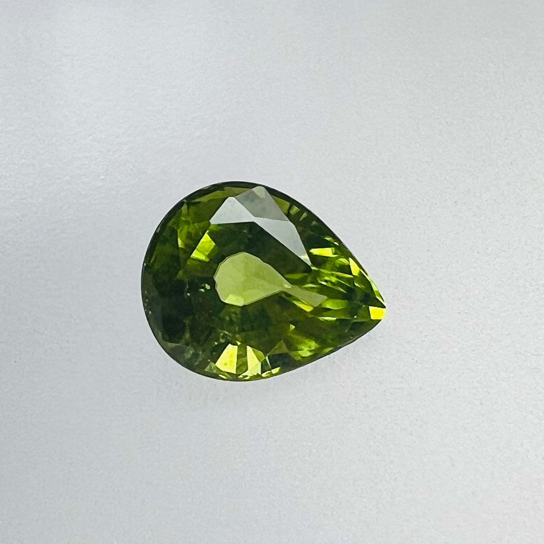 2.07CTW Loose Natural Pear Cut Peridot 8.75x7.05x4.90mm Earth mined Gemstone