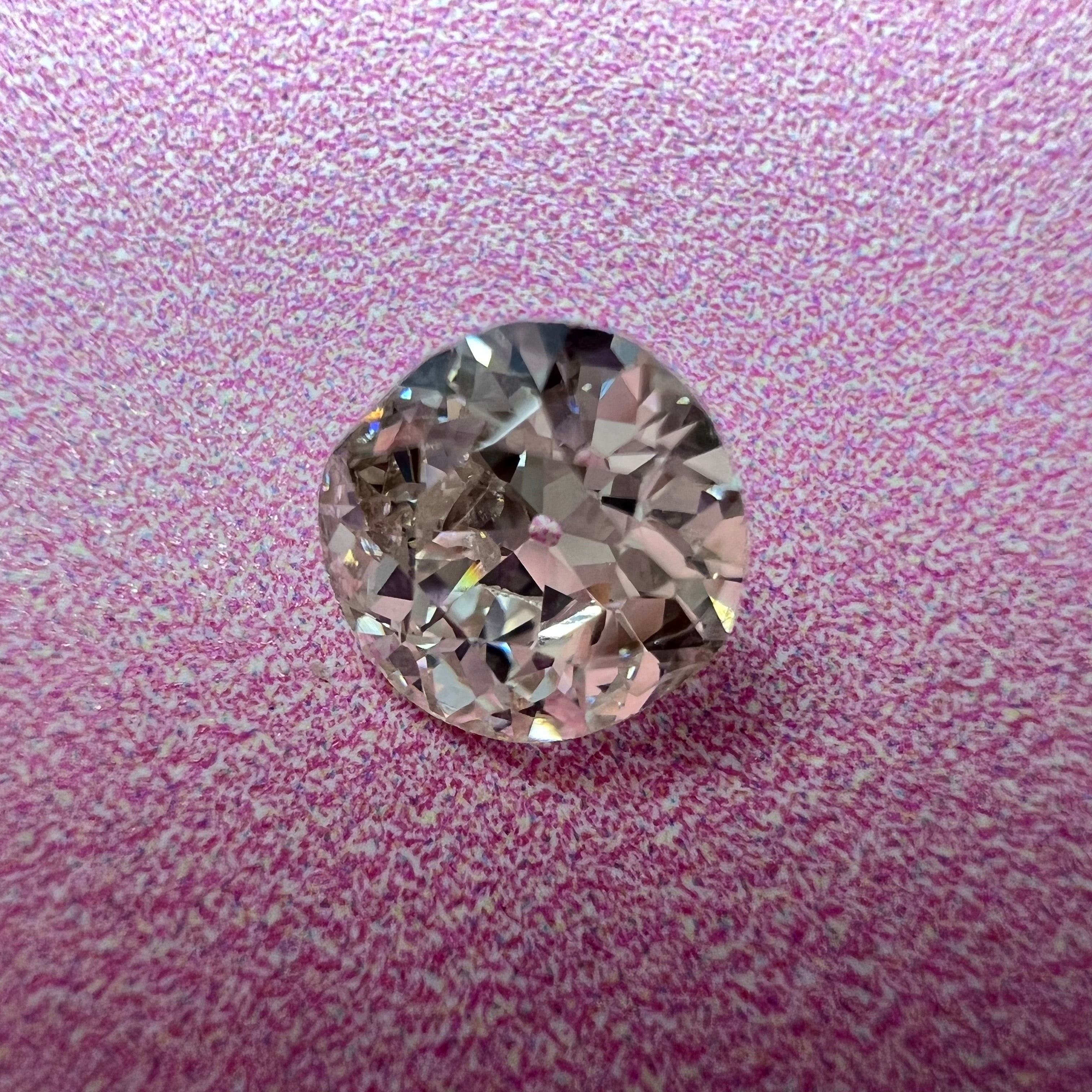 1.21CT Old European Cut Diamond L I2 6.66x7.09x3.95mm Natural Earth mined