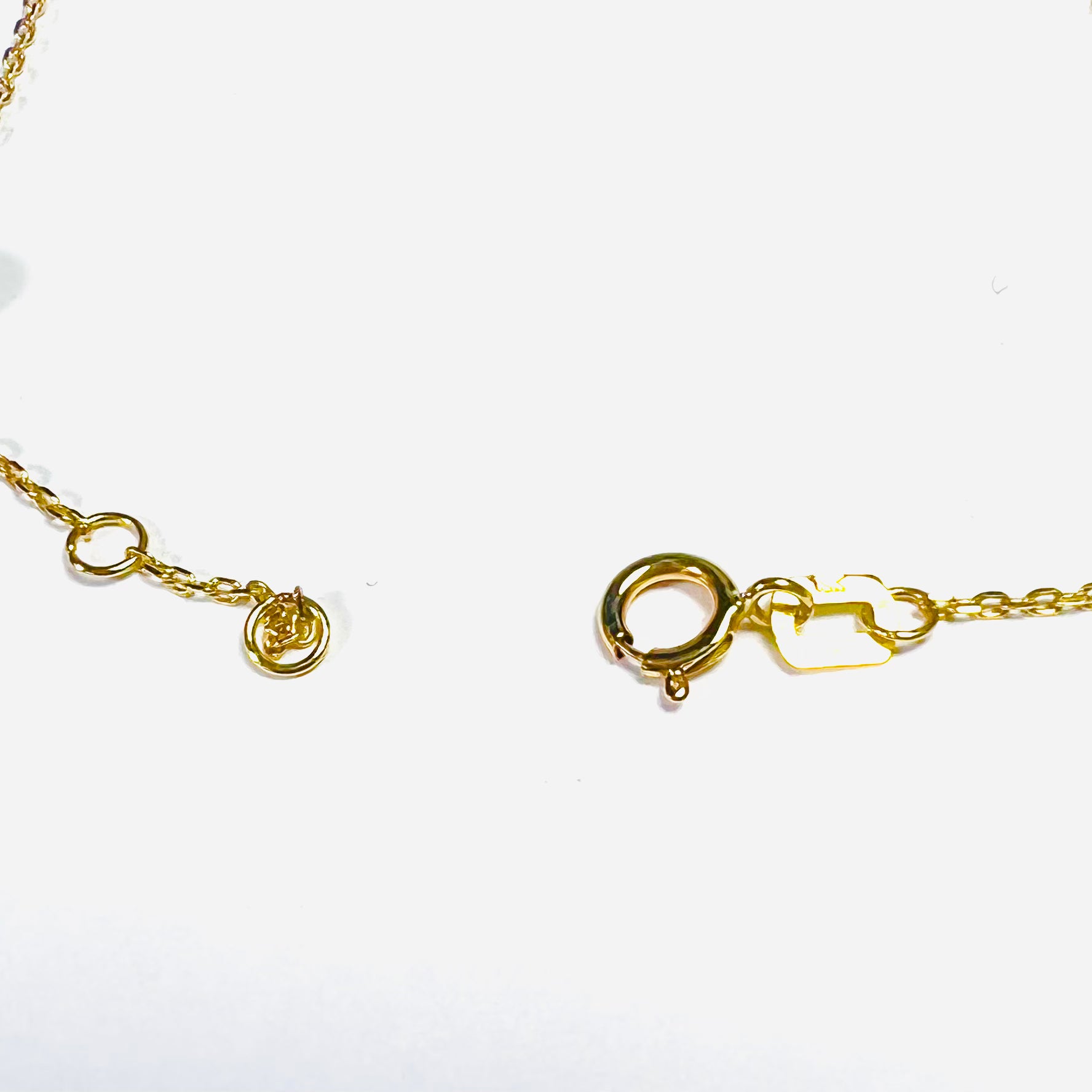 18K Yellow Gold Dainty Cable Chain Emerald by the Yard Bracelet 7.5"