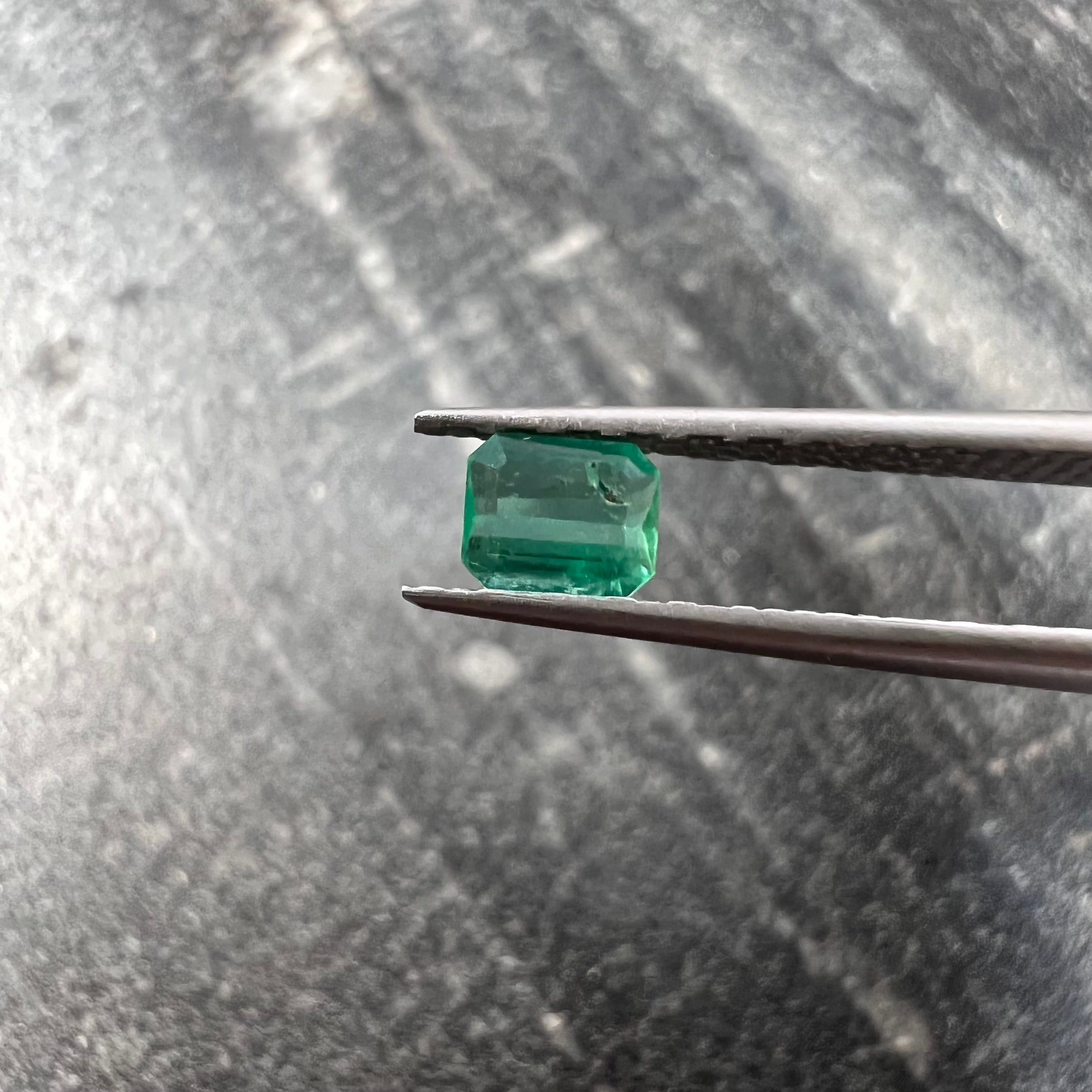 .23CT Loose Natural Colombian Emerald Cut 4.26x3.50x1.88mm Earth mined Gemstone