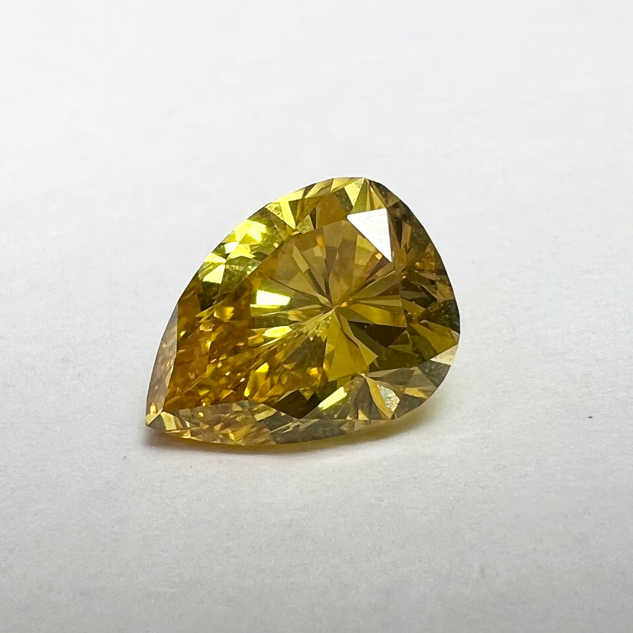 1.16CT Pear Brilliant Diamond Fancy Deep Orange Yellow SI1 8.09x5.92x4.10mm Natural Earth mined