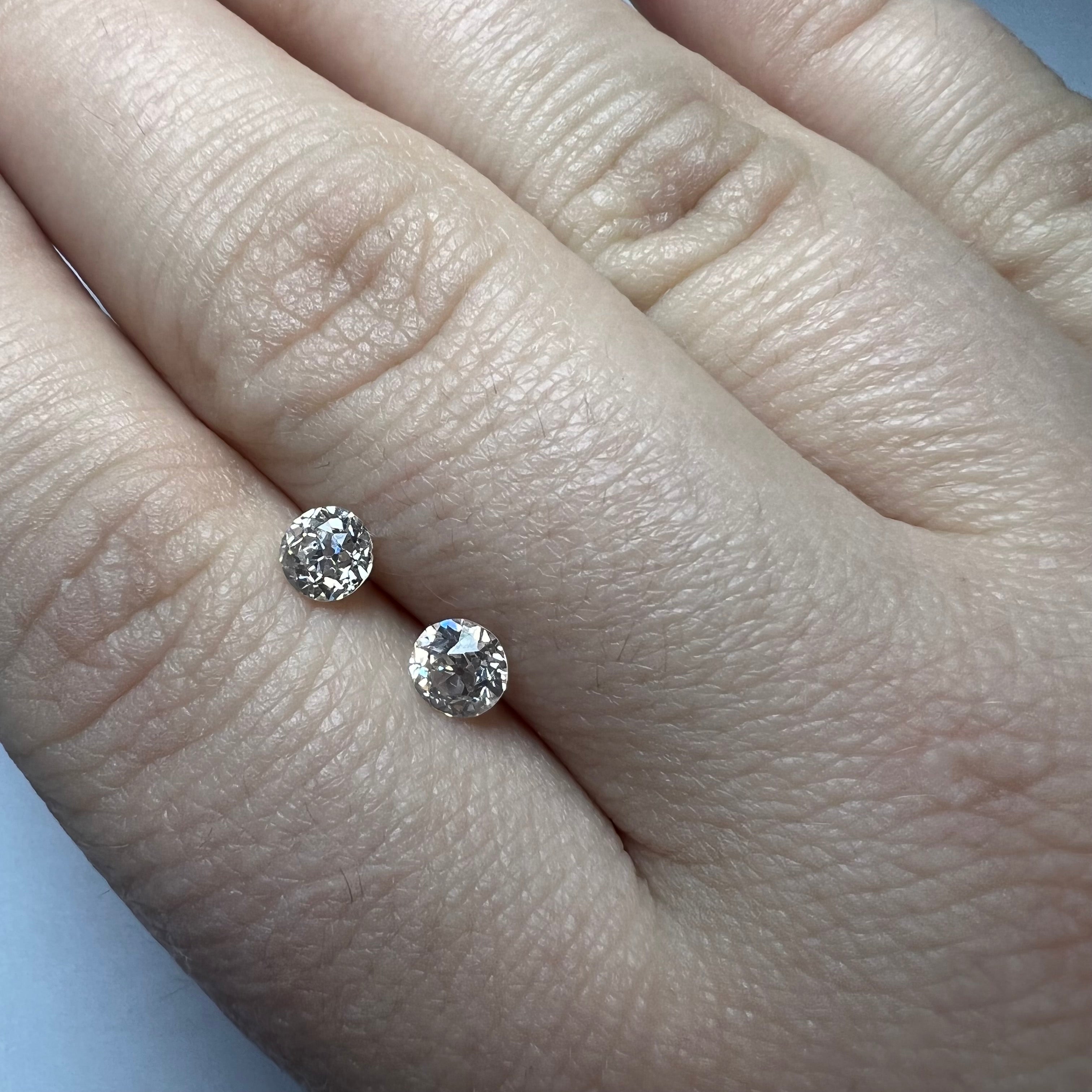 .84CT Old Mine Cut Diamond Vs2/SI1 4.50mm Natural Earth mined