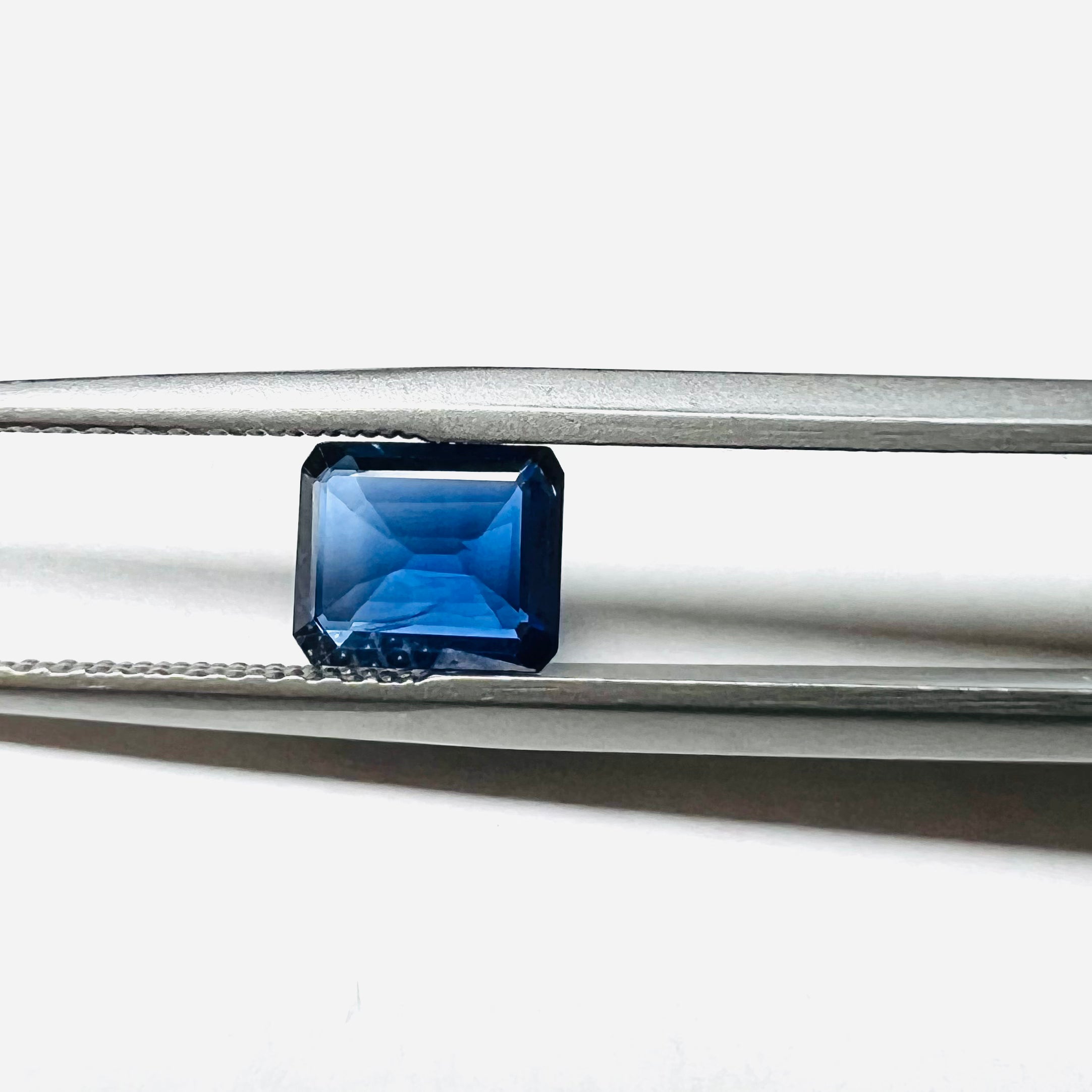 .77CT Loose Blue Emerald Cut Sapphire 6x5x2mm Earth mined Gemstone