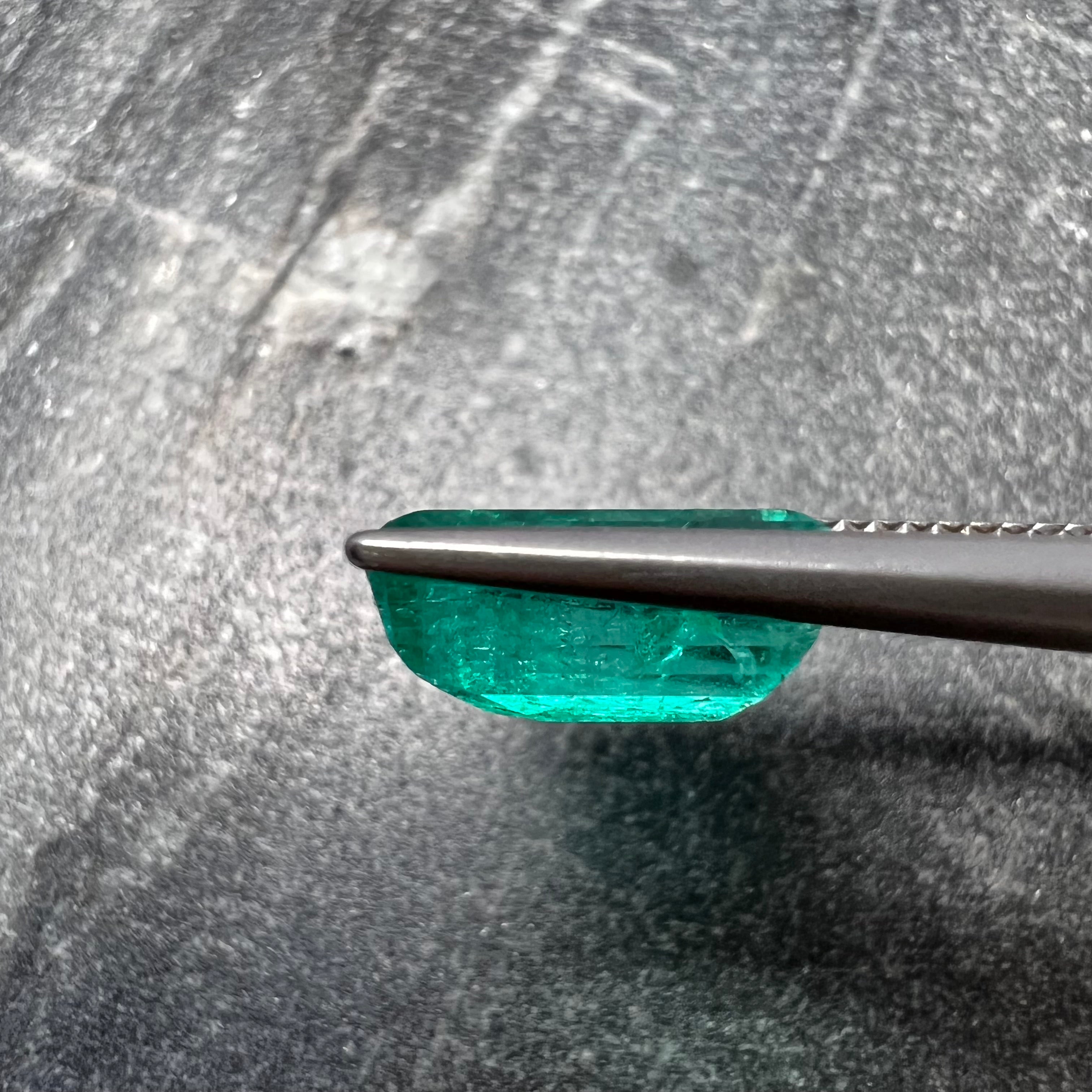 3.73CT Loose Natural Colombian Emerald Octagonal Step Cut 11.22x7.42x5.17mm