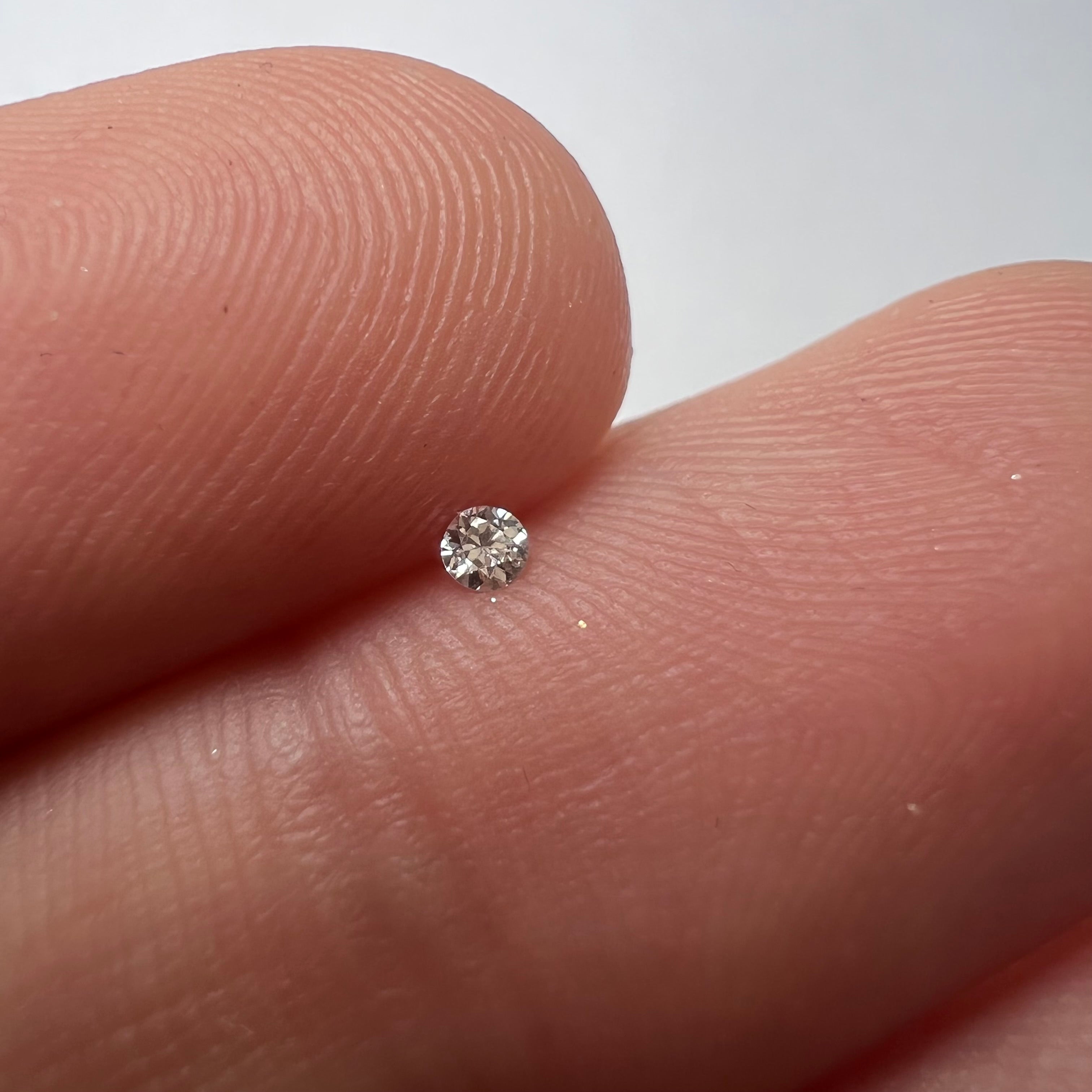 .02CT Old Mine Cut Diamond Light Brown VS1 1.84x1.10mm Natural Earth mined