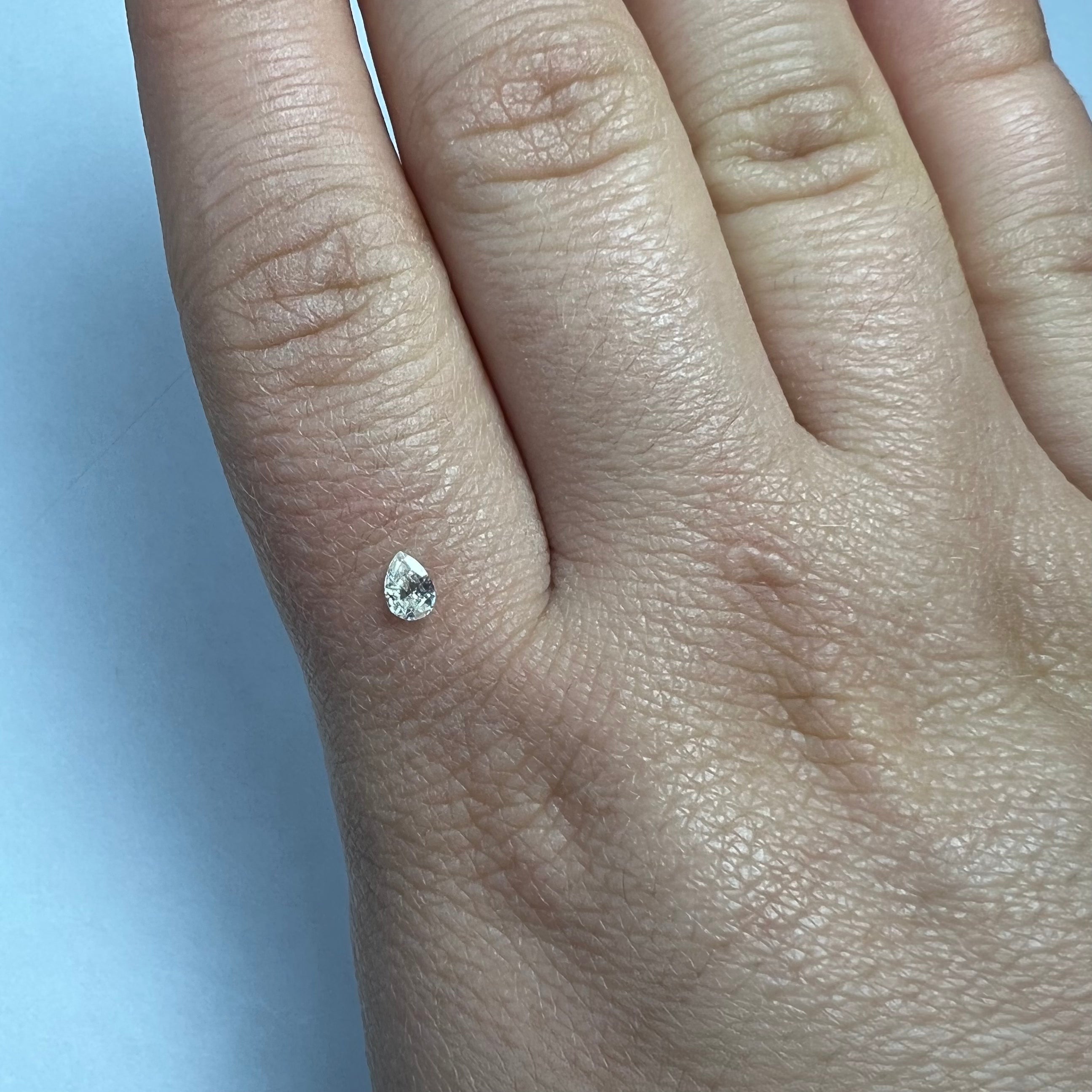 .19CT Pear Brilliant Diamond J VS2 4.63x3.37x1.85mm Natural Earth mined