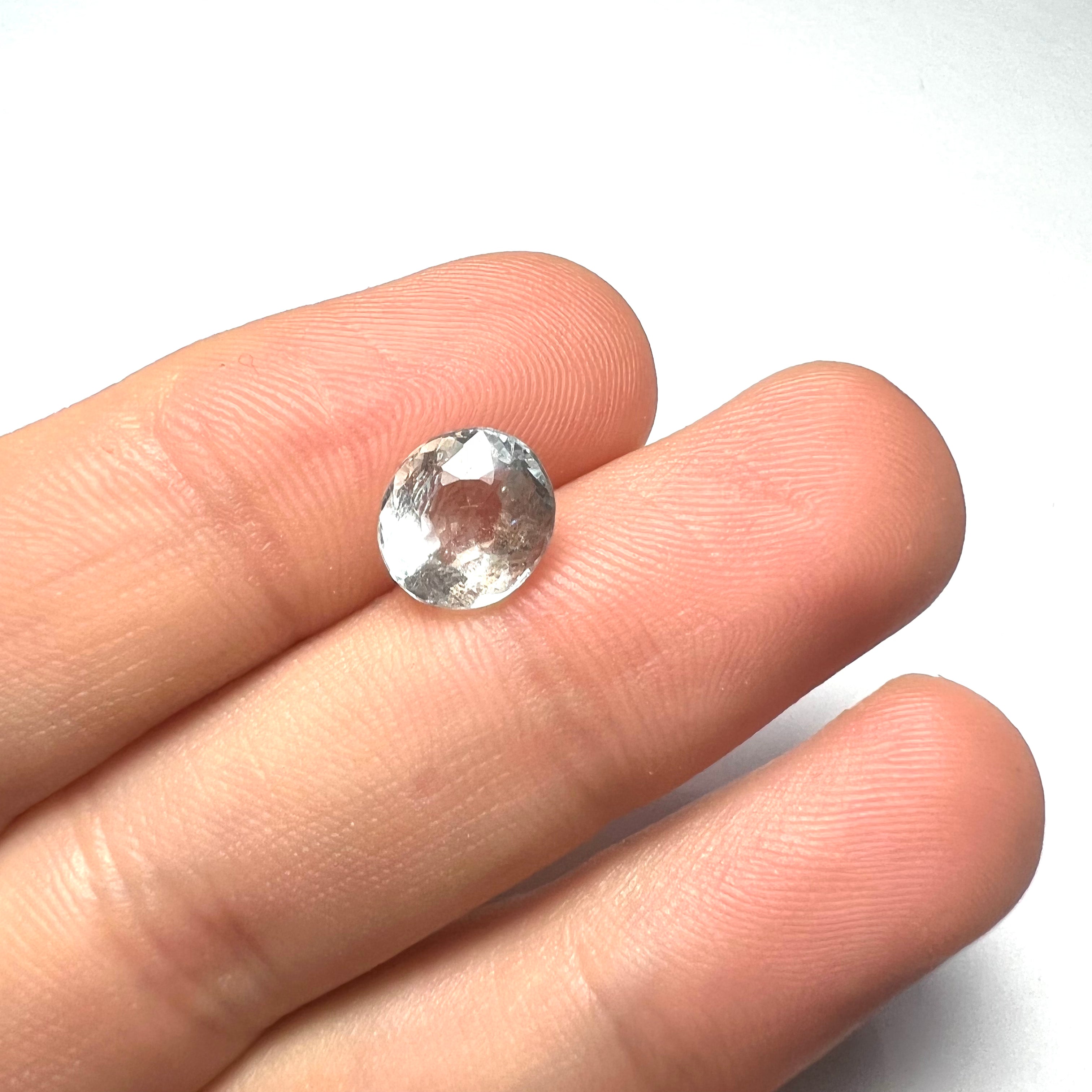 2.59CT Loose Natural Aquamarine 9x8x5mm Earth mined Gemstone