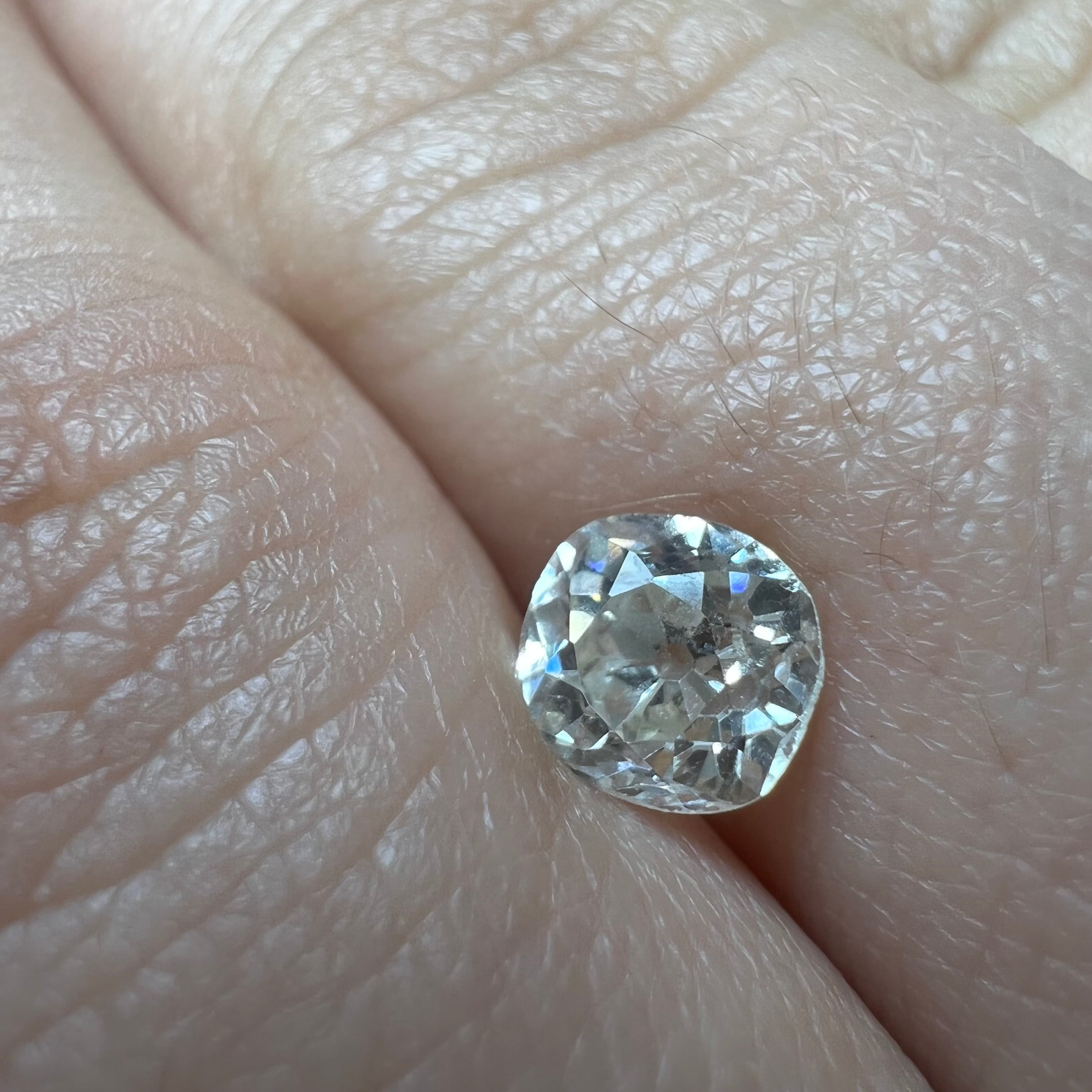 1.07CT Old Mine Brilliant Cut Diamond L SI2 6.07x5.96x4.04mm Natural Earth mined
