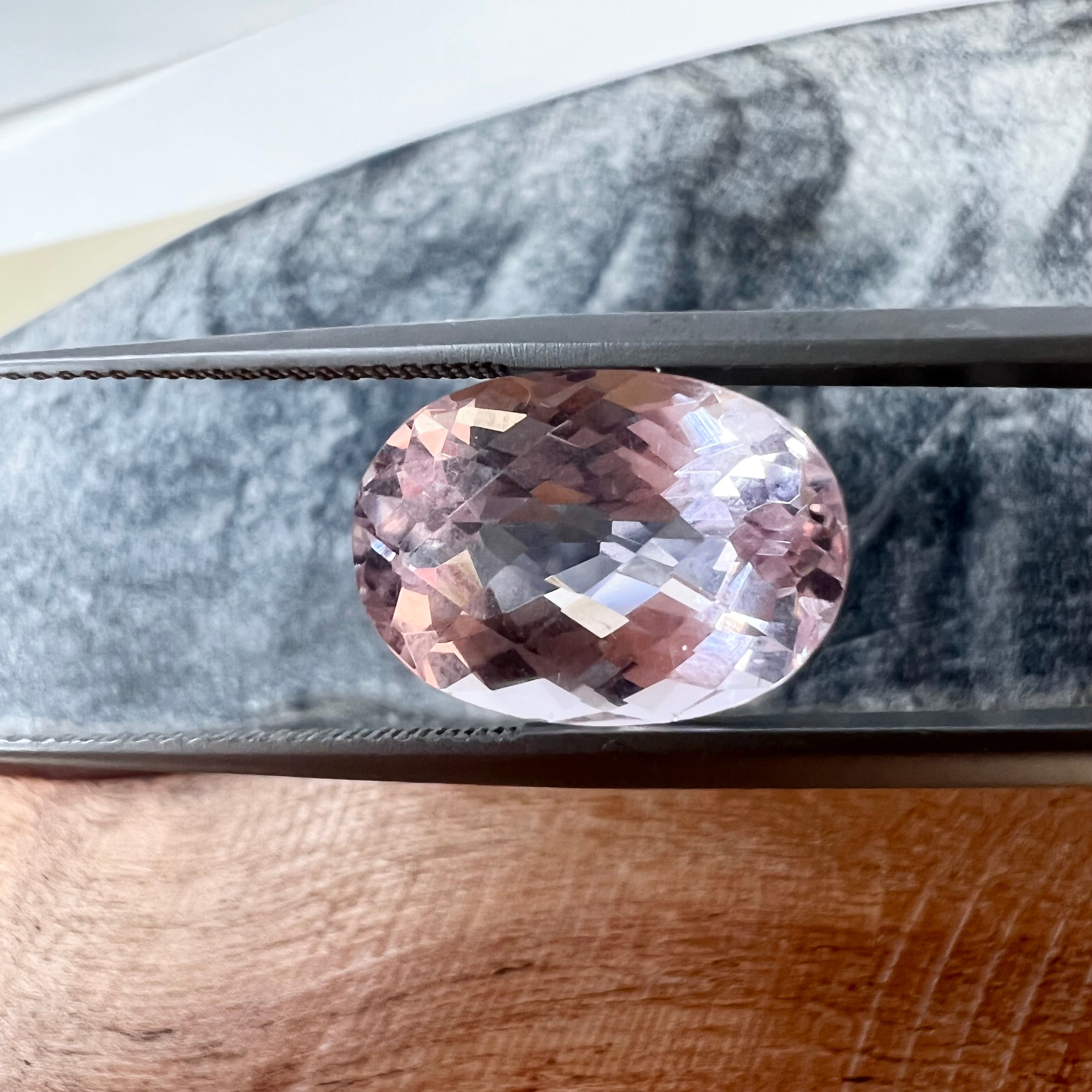 8.42CTW Natural Faceted Oval Kunzite 14.20x10.10mm Earth mined Gemstone