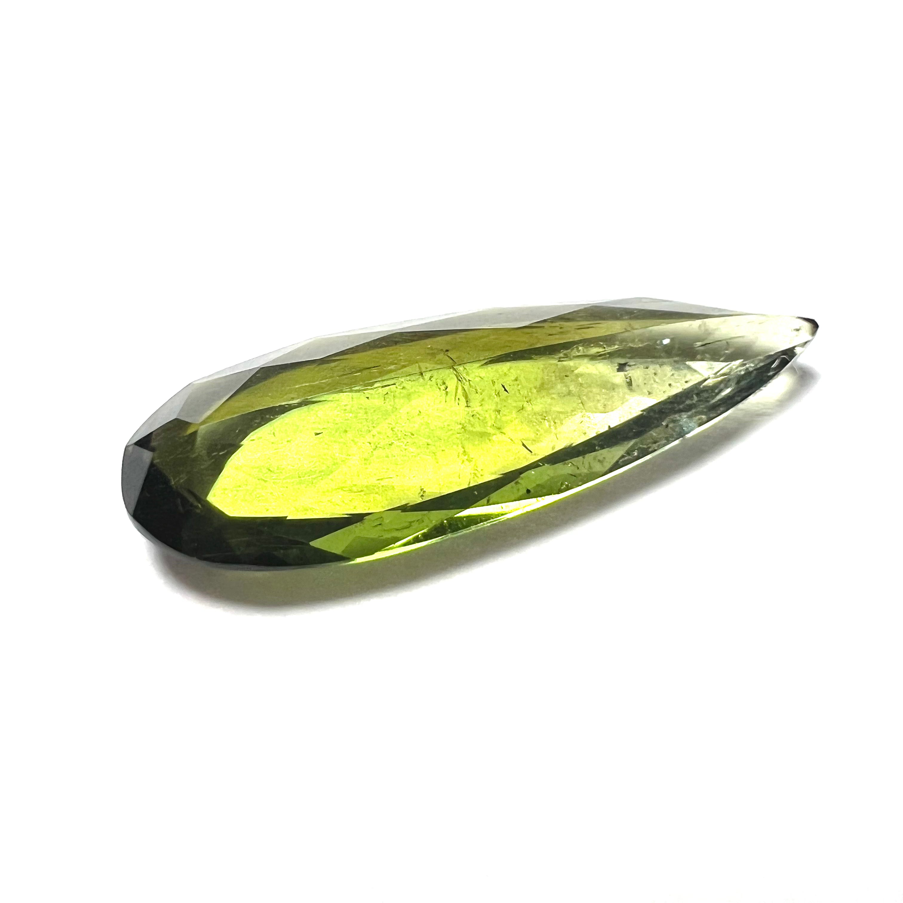 3.5CTW Natural Pear Cut Tourmaline 20x7x4mm Earth mined Gemstone