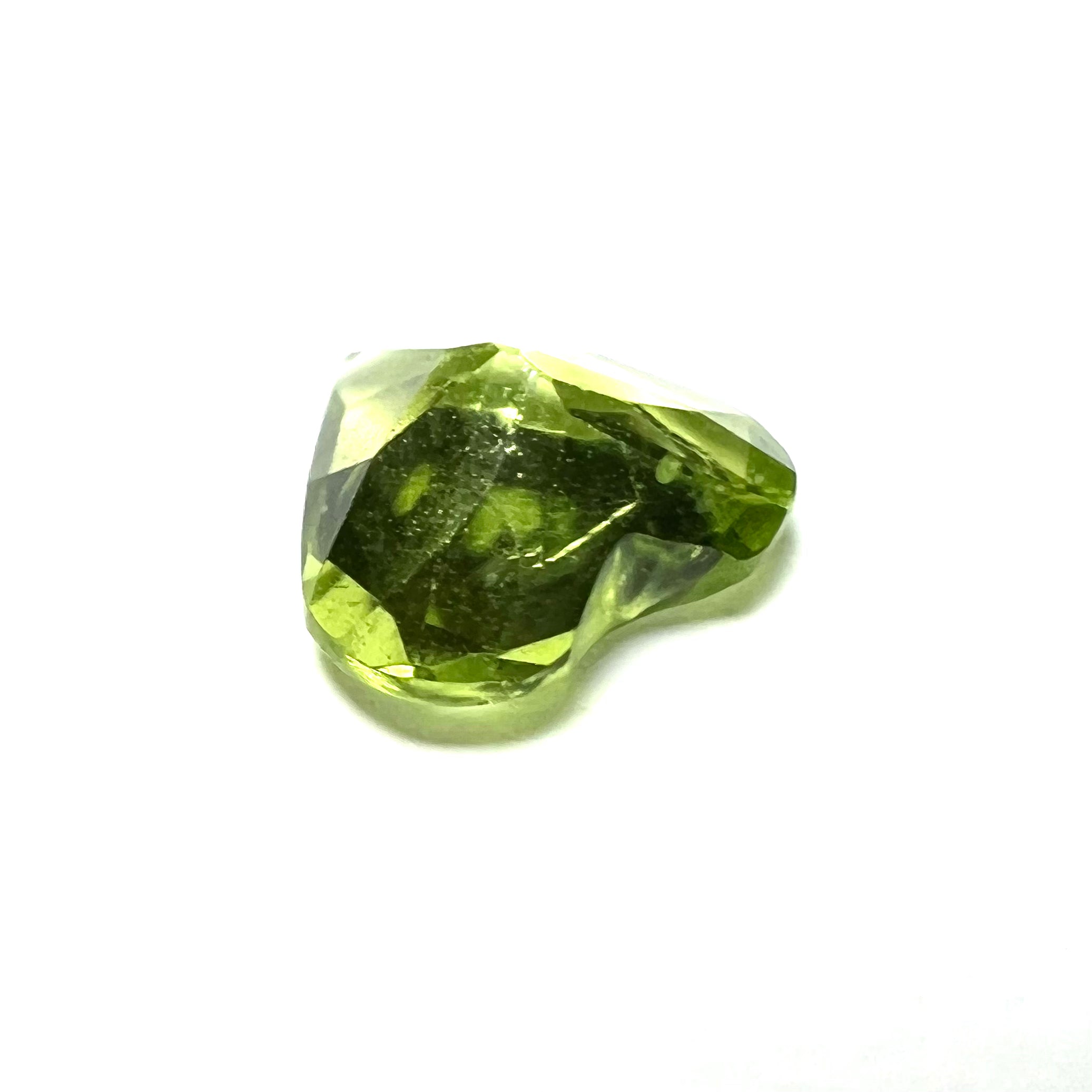 1.4CTW Loose Natural Heart Cut Peridot 7.2x7x4mmmm Earth mined Gemstone