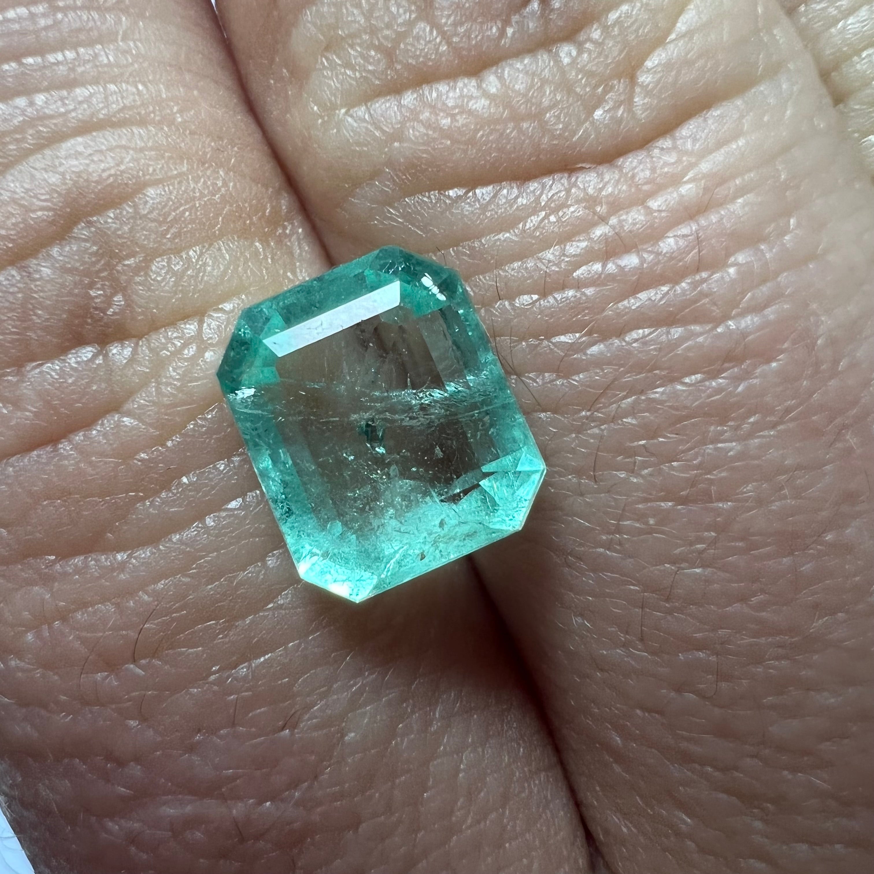 2.94CT Natural Colombian Emerald Rectangle Cut 9.86x8.21x4.69mm