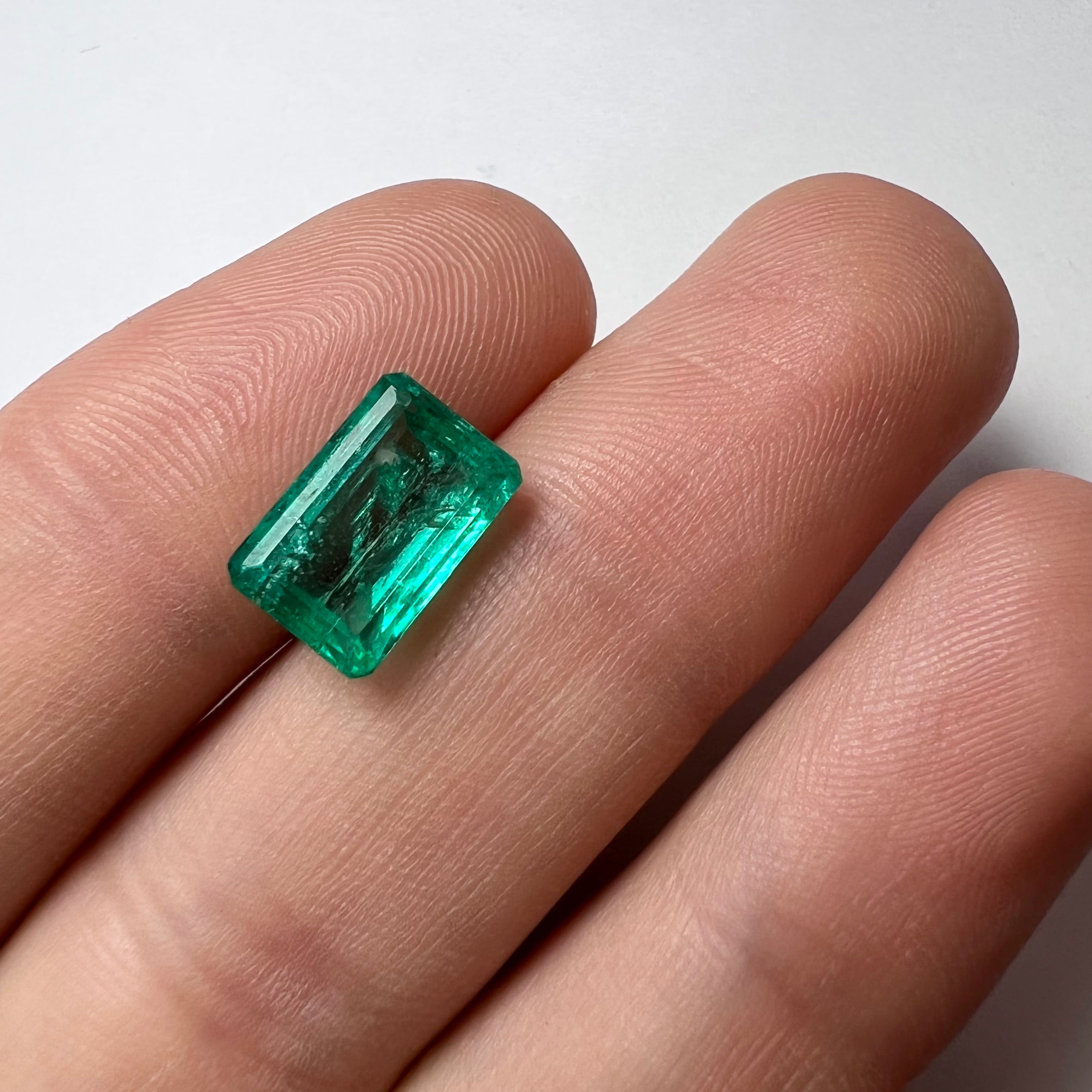 3.73CT Loose Natural Colombian Emerald Octagonal Step Cut 11.22x7.42x5.17mm