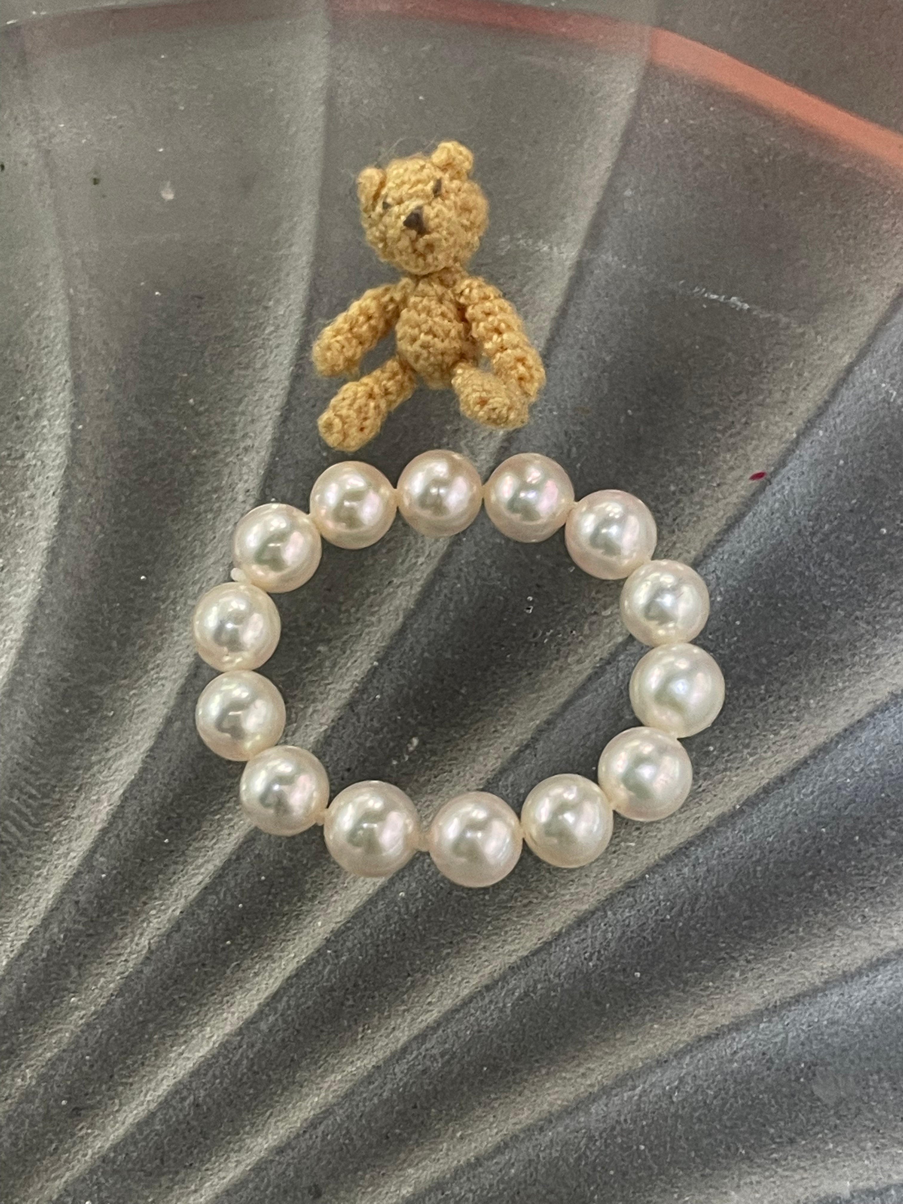 4mm Akoya Pearl Eternity Ring
