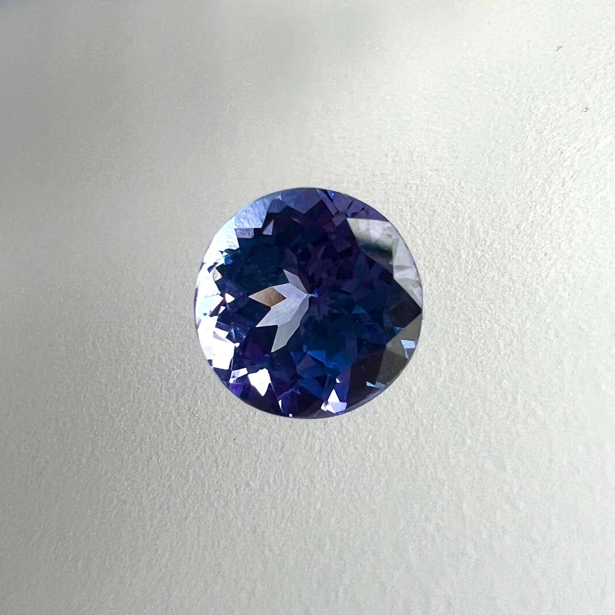 1.46CTW Loose Natural Round Tanzanite 6.94x4.48mm Earth mined Gemstone