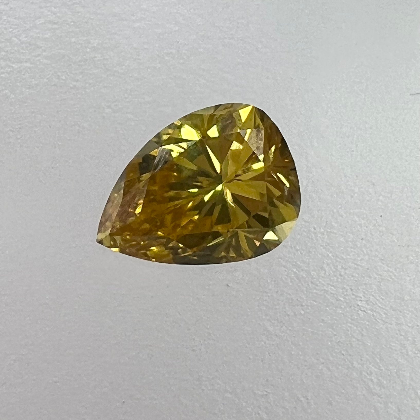 1.16CT Pear Brilliant Diamond Fancy Deep Orange Yellow SI1 8.09x5.92x4.10mm Natural Earth mined