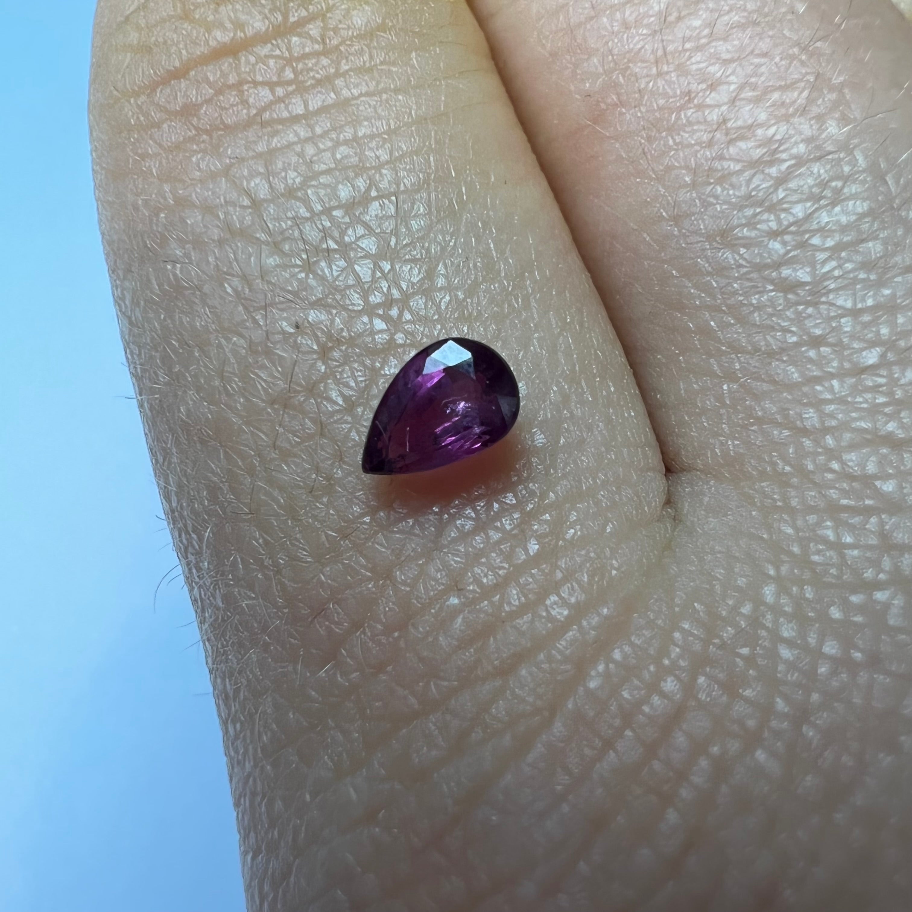 .56CT Loose Natural Pear Ruby 5.90x3.99x2.72mm Earth mined Gemstone