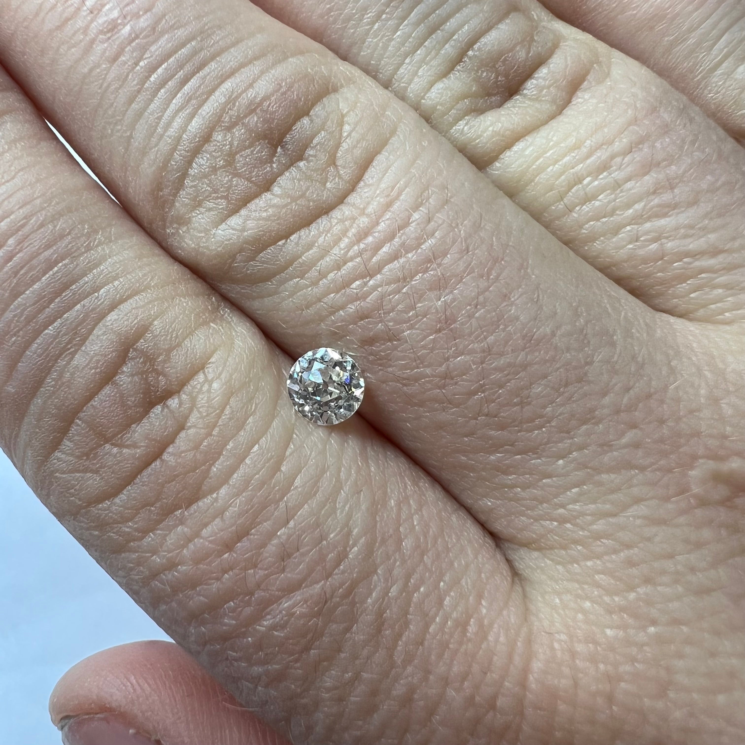 .58CT Old Mine Cut Diamond J I1 5.05x4.93x3.5mm Natural Earth mined