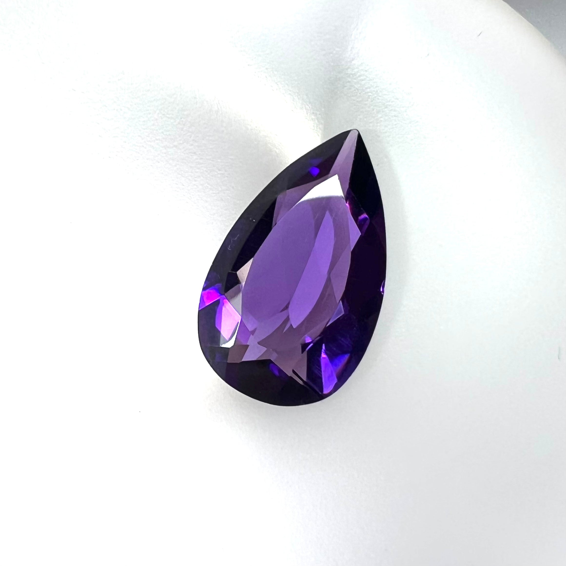 10.6CTW Loose Natural Pear Cut Amethyst 22x12x7mm Earth mined Gemstone