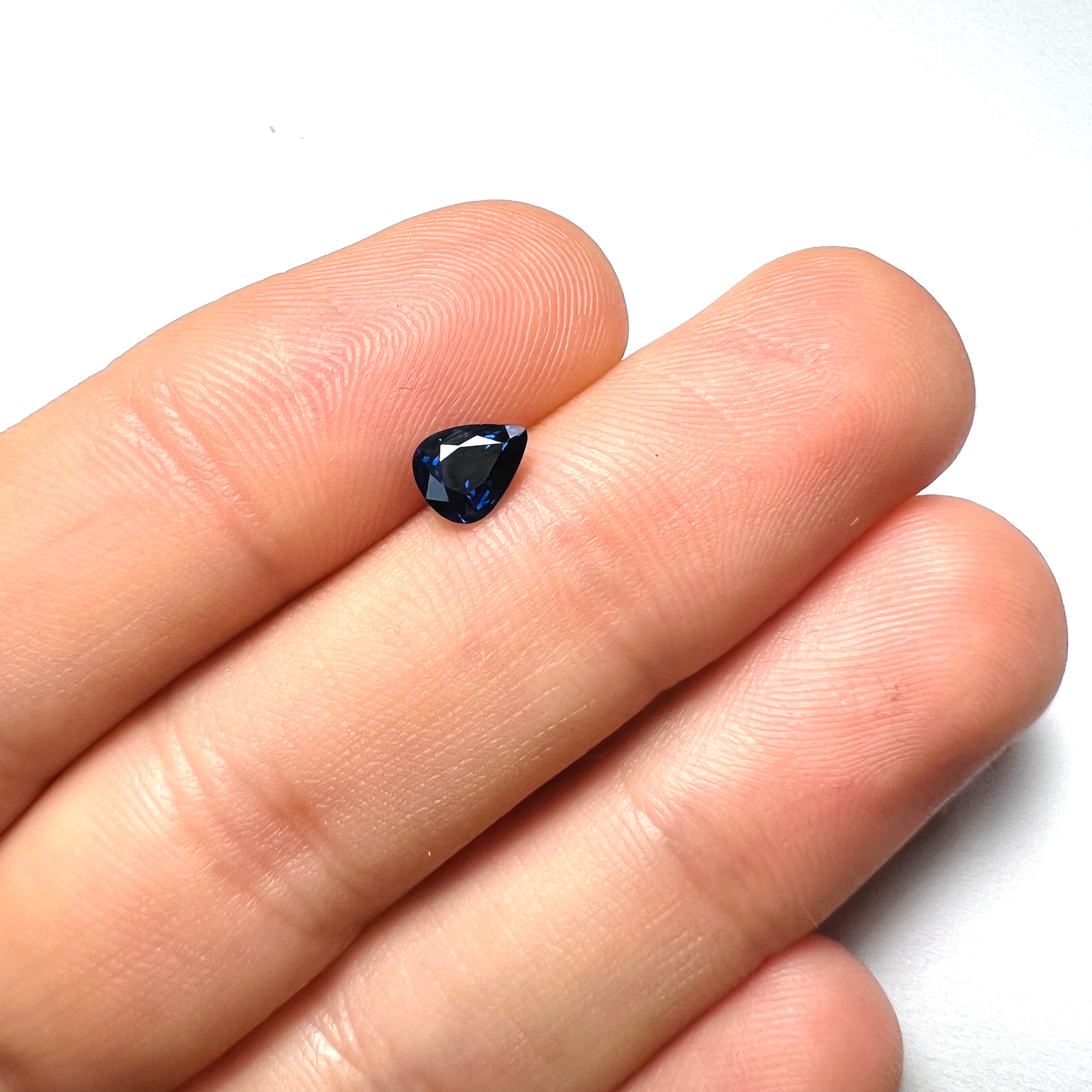 .78CT Loose Blue Pear Sapphire 6x5x3mm Earth mined Gemstone