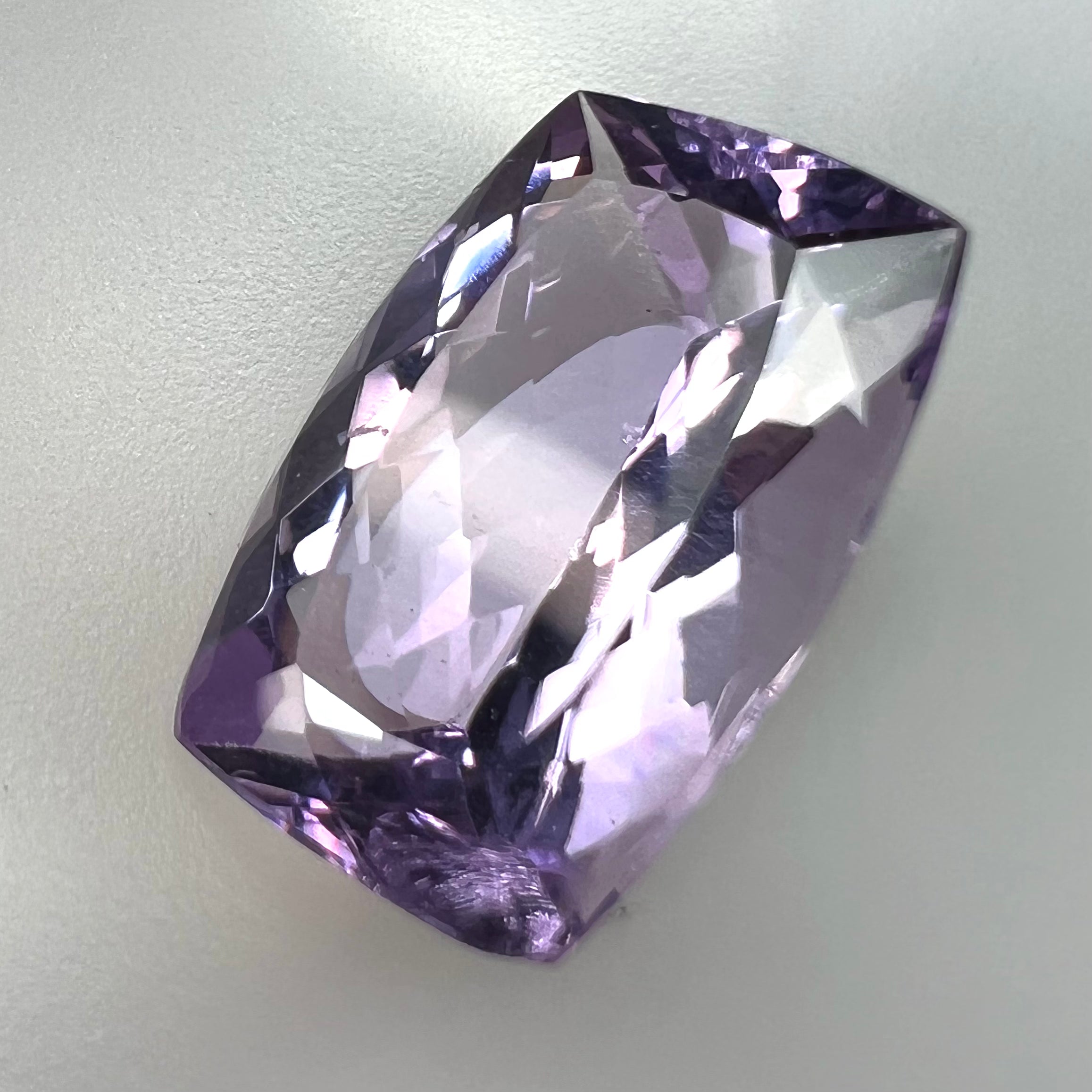 15.39CT Loose Natural Fancy Cut Amethyst 20.9x13x8.6mm Earth mined Gemstone