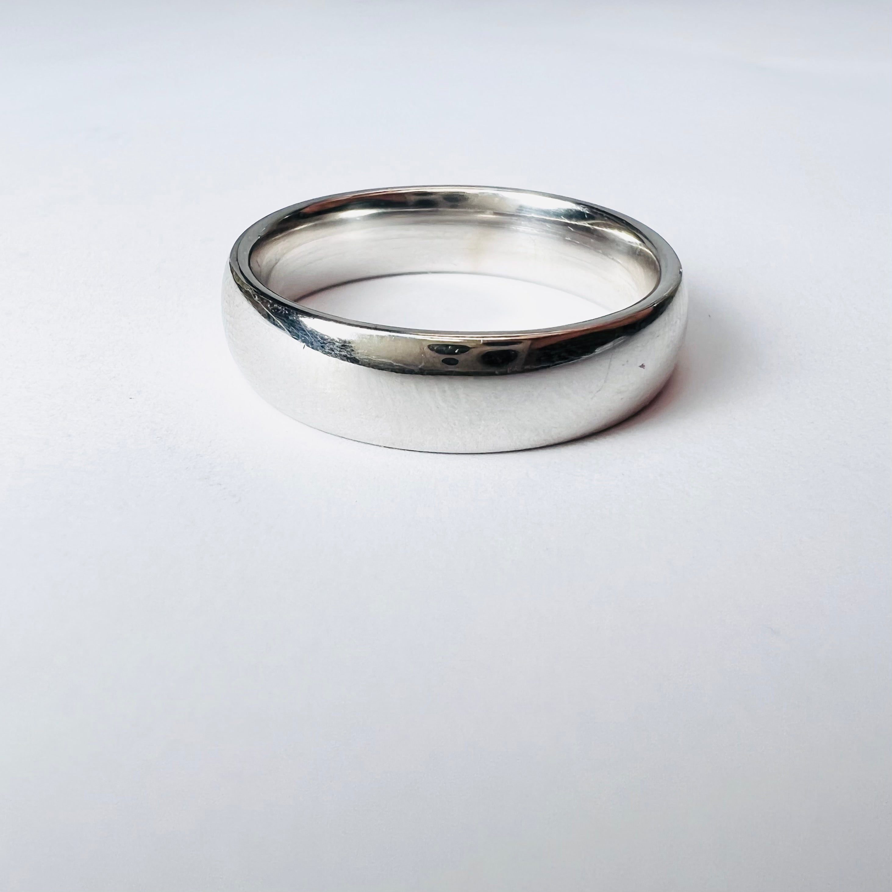 Classic Platinum Wide Ring Band Size 9.75